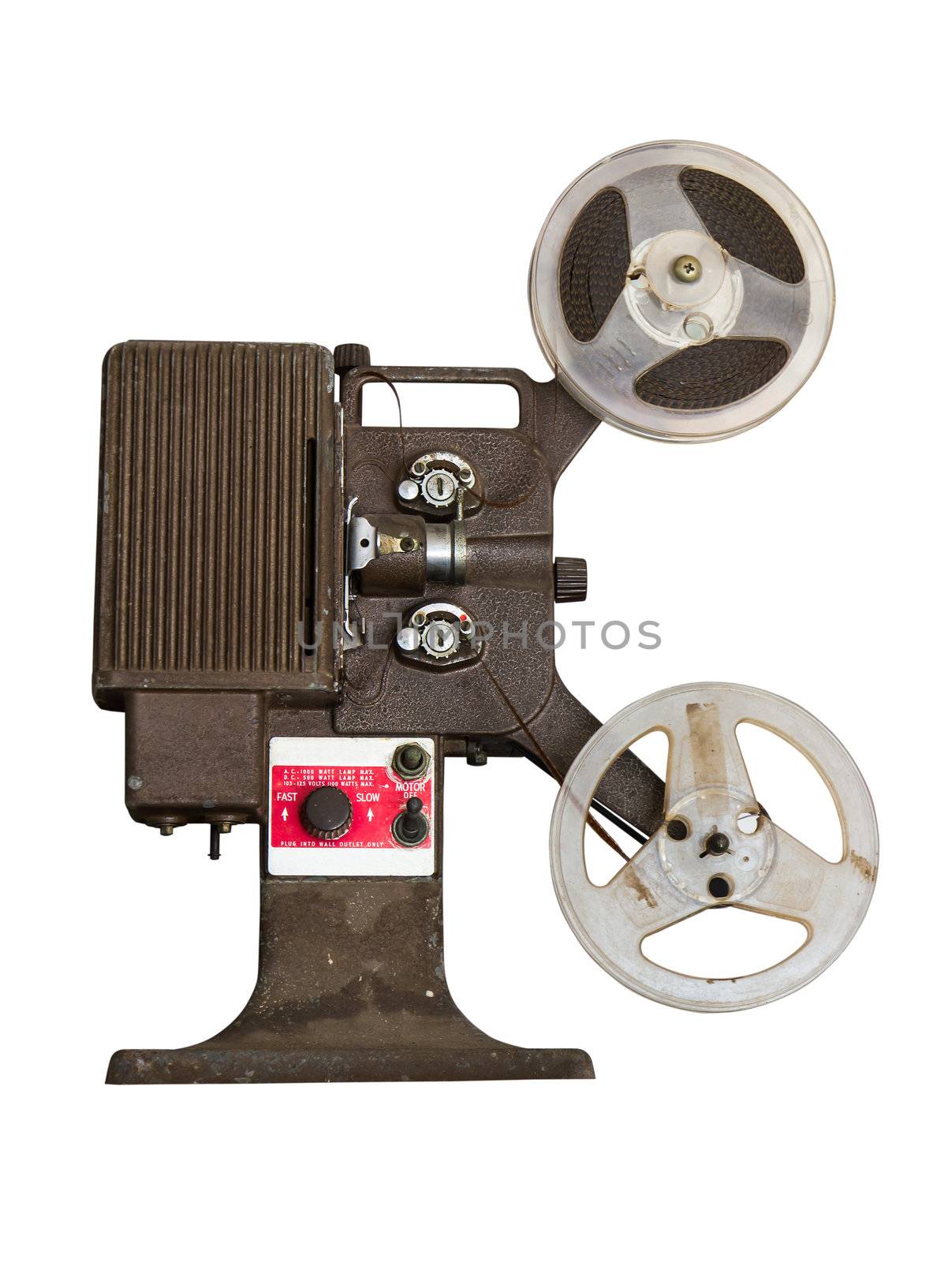 Analogue  movie projector with reels  by stoonn