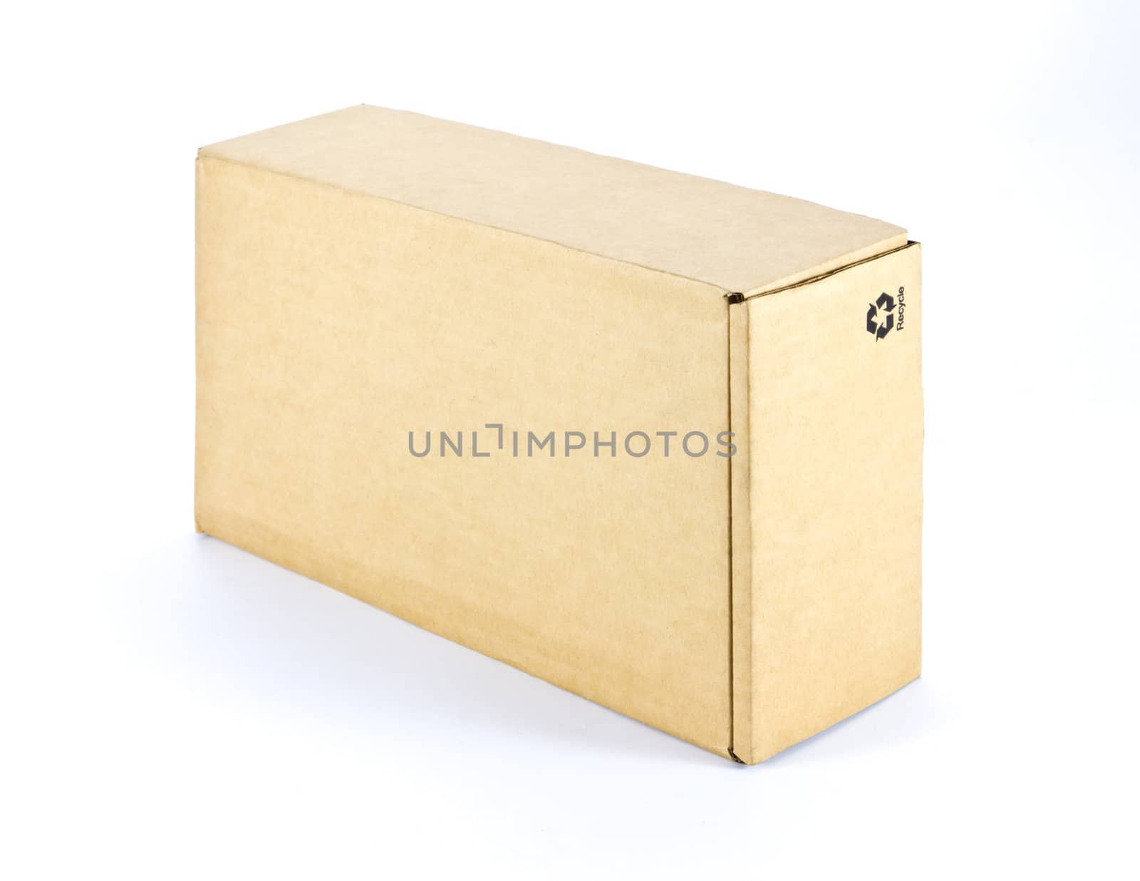 cardboard box on white background  by tungphoto