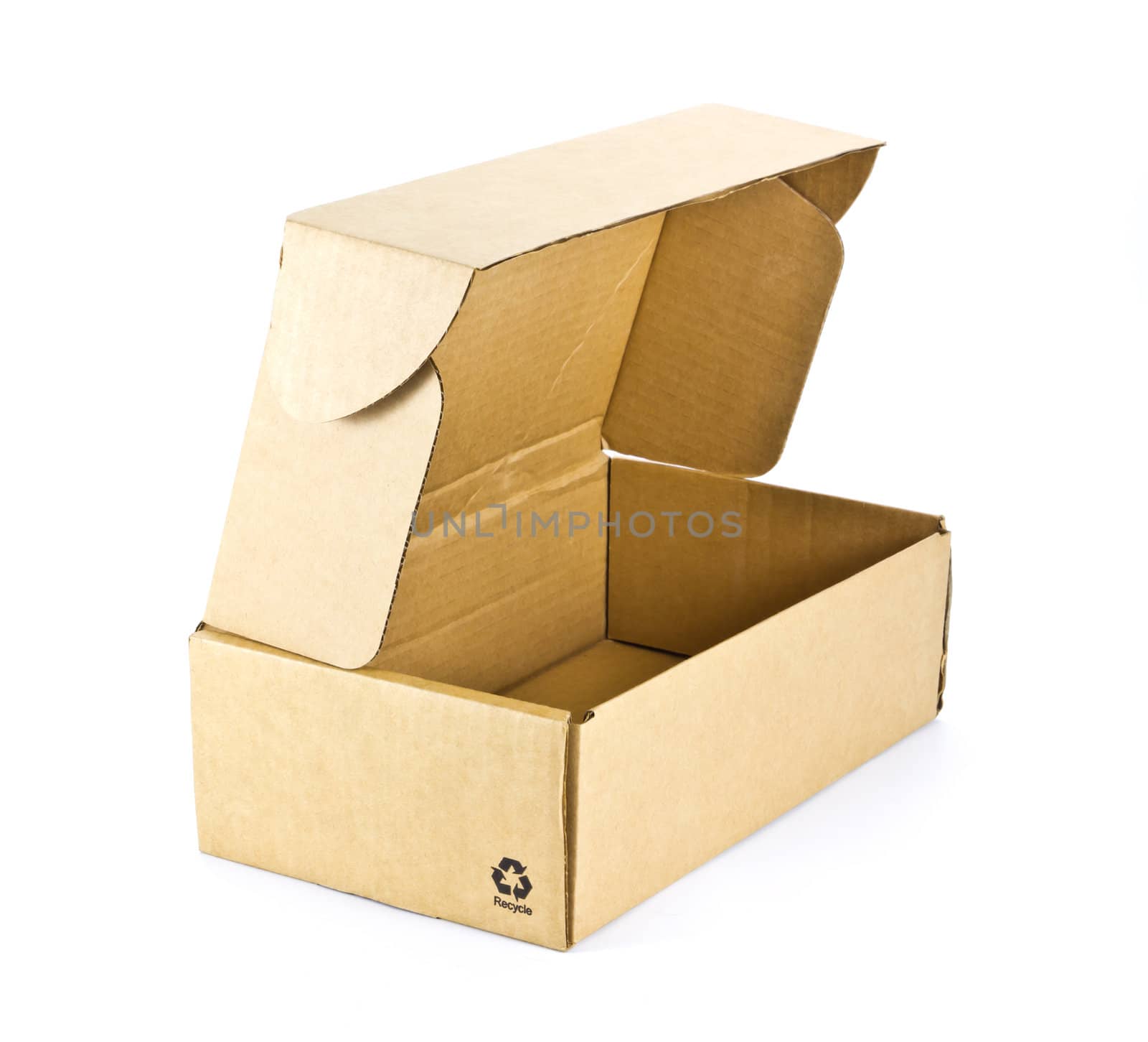 cardboard box on white background