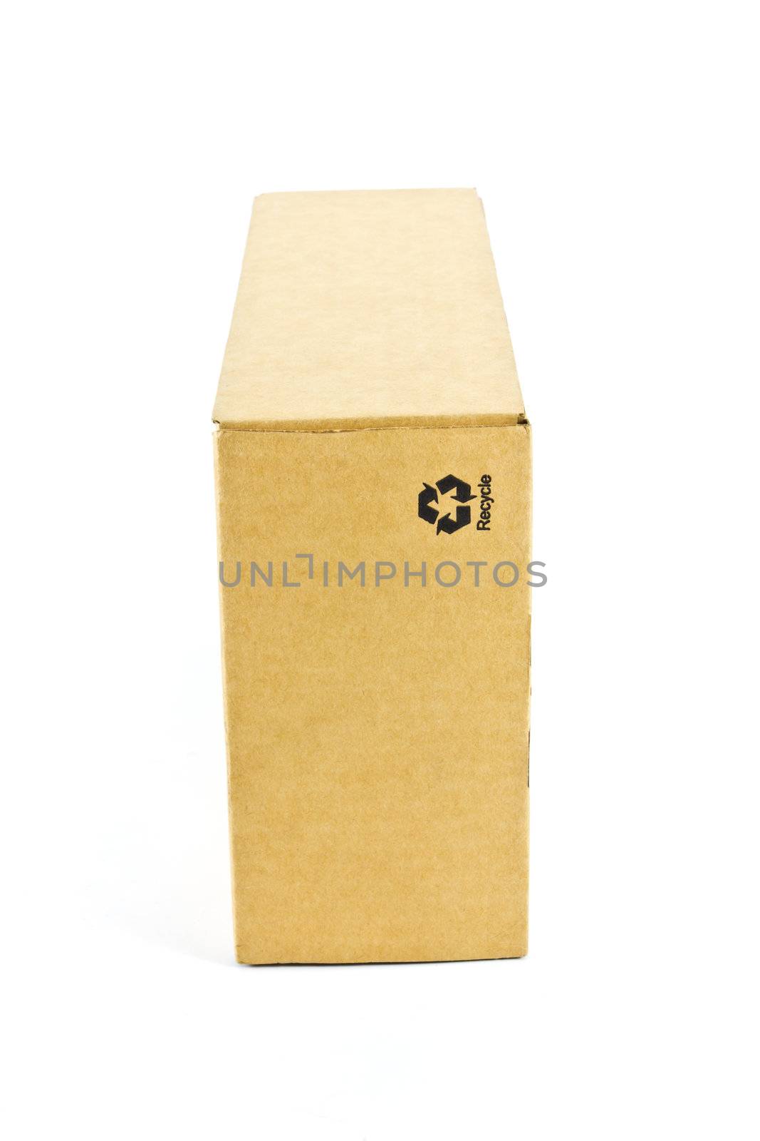 cardboard box on white background  by tungphoto