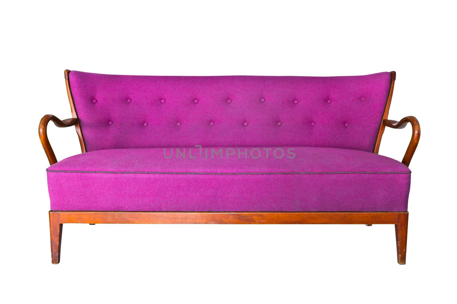 purple sofa isolated with clipping path by tungphoto