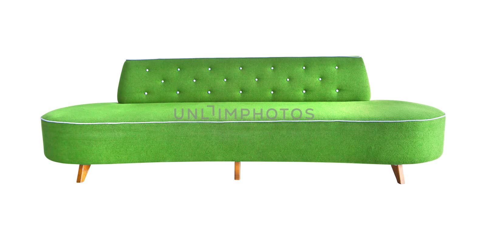 green sofa isolated with clipping path by tungphoto