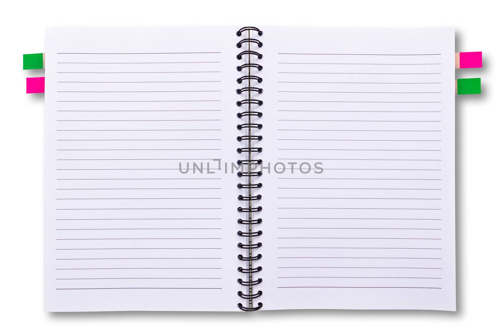 Notebook isolated on white background by tungphoto
