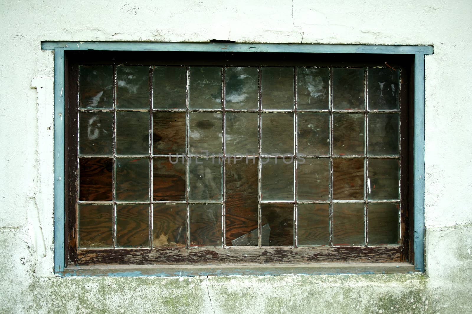 Close up of a Old broken window