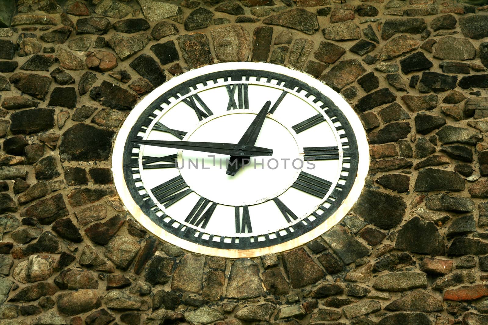 A clock on an old building