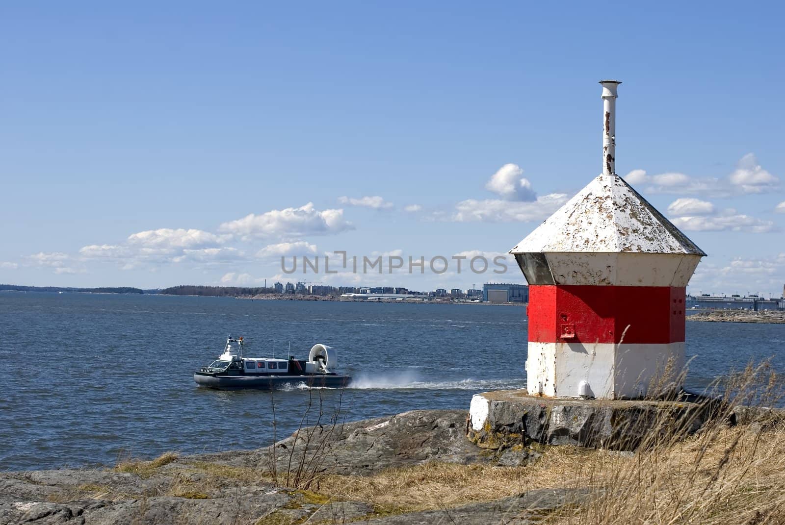 Old lighthouse on the island fortress of Suomenlinna.