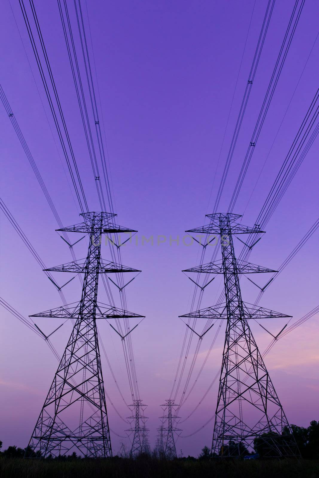 electrical high voltage power pylon