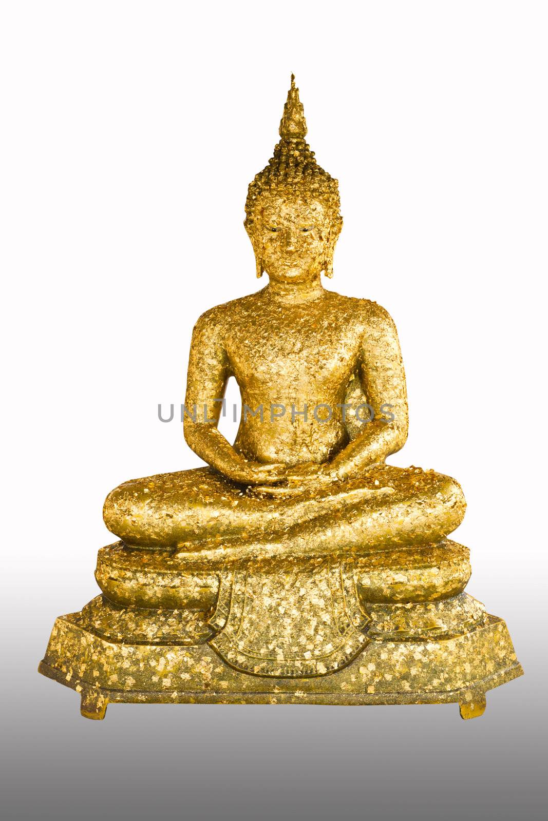 thai style buddha statue isolated