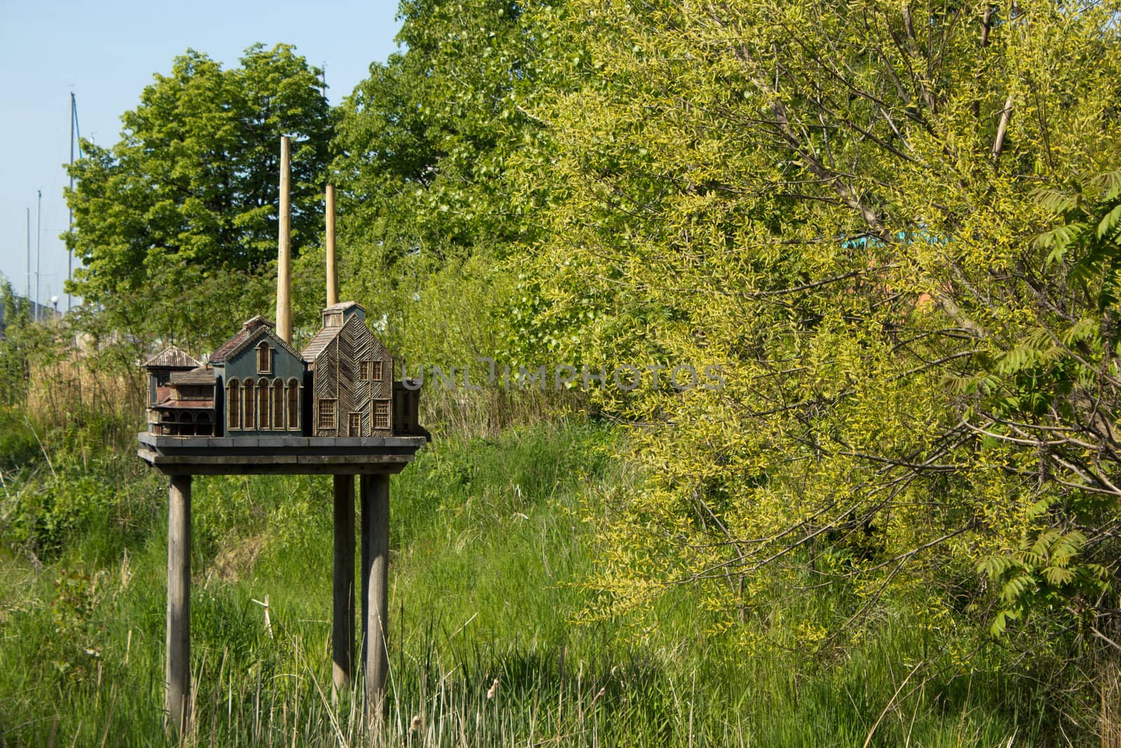 City replica birdhouse on Toronto's Harbourfront.