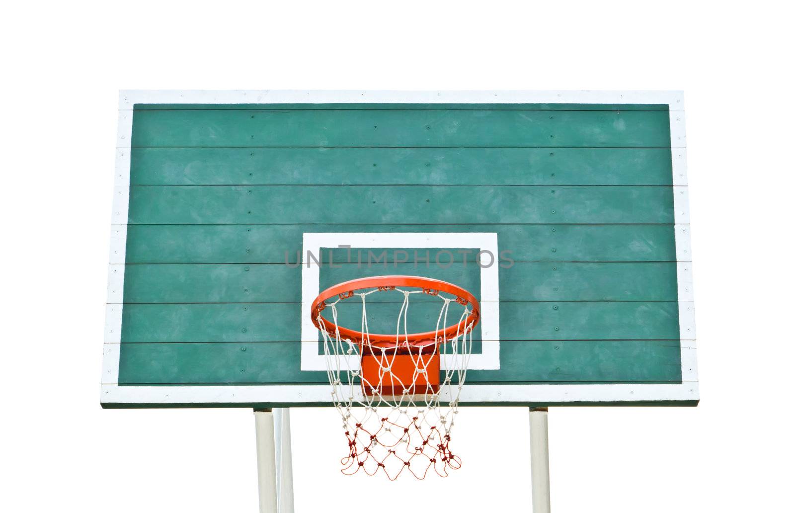 basketball hoop isolated against white background by tungphoto