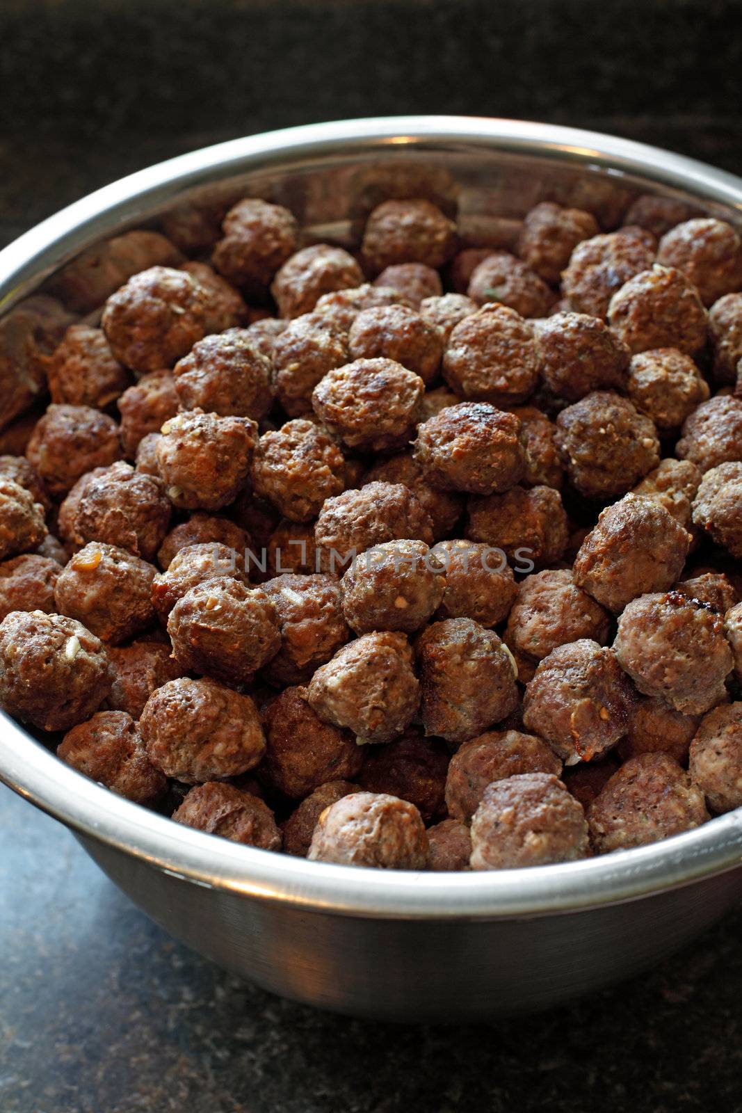 Large bowl of meatballs by sumners