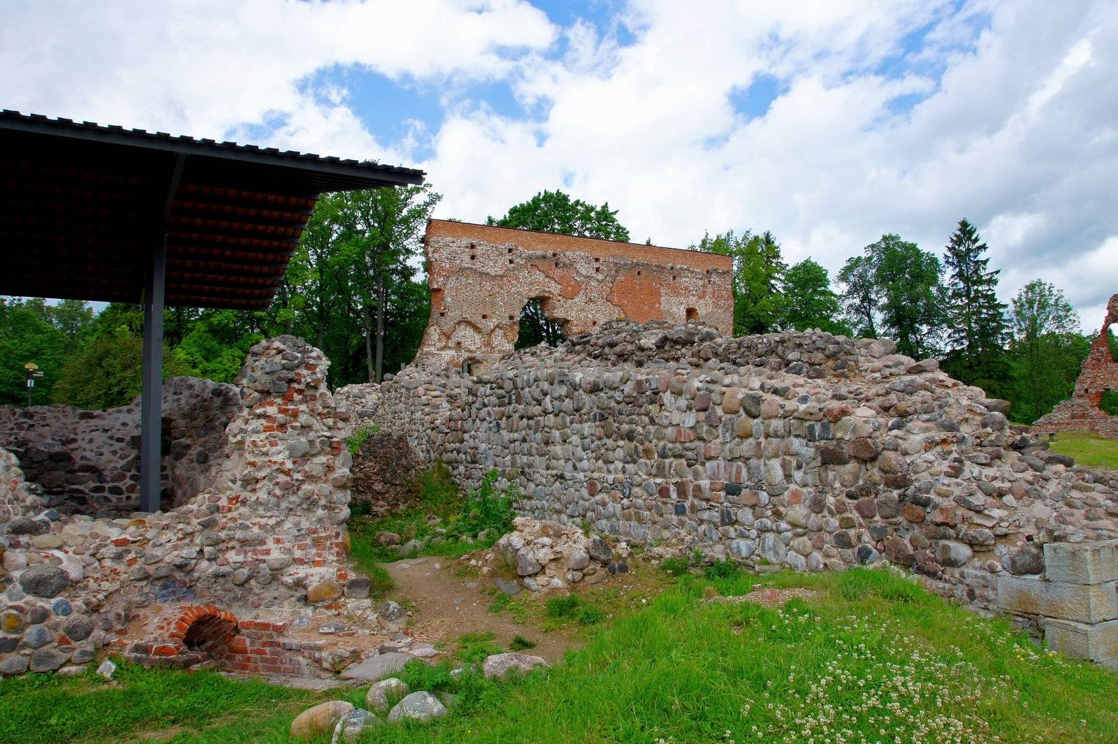  Estonia.Viljandi. Ruins of a castle . 13 century