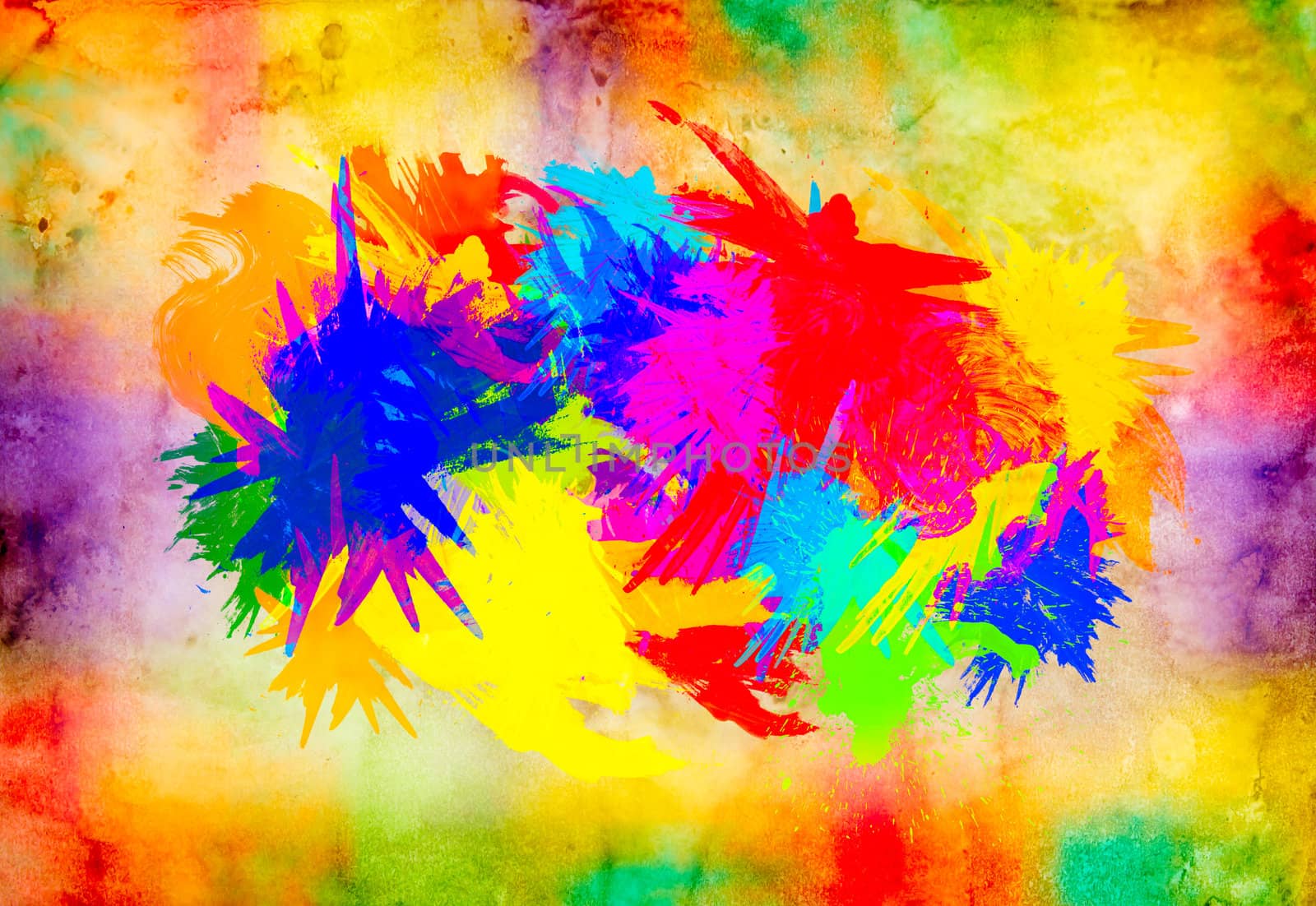 watercolor splat on grunge background