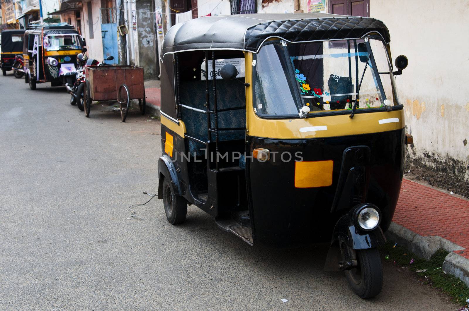 Tut-tuk - Auto rickshaw taxi in Kerala, India