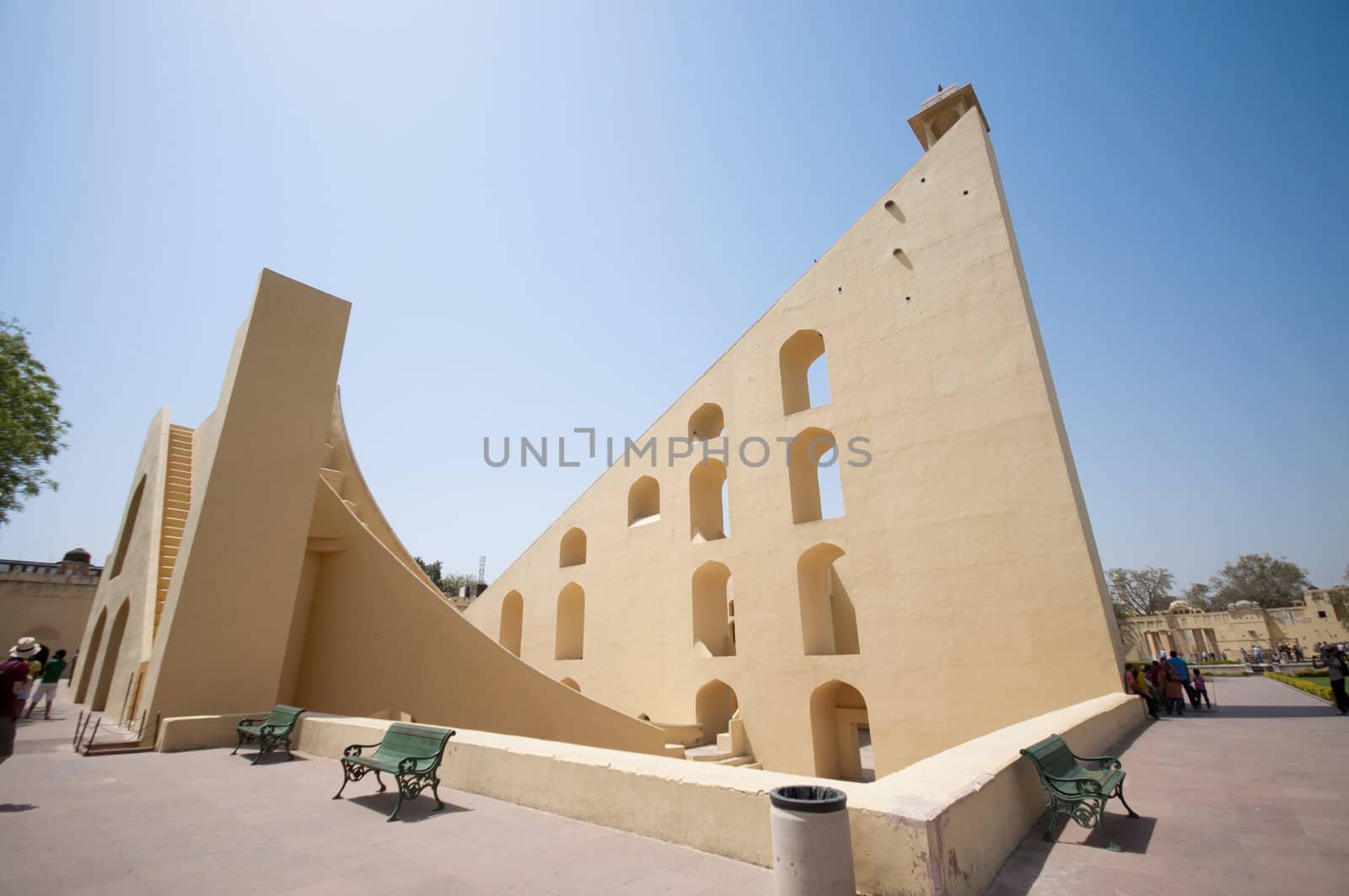 Astronomical observatory Jantar Mantar in Jaipur, Rajasthan, India 