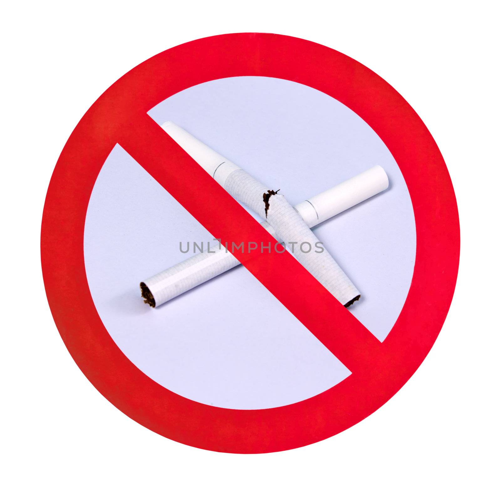 no smoking warning sign isolated