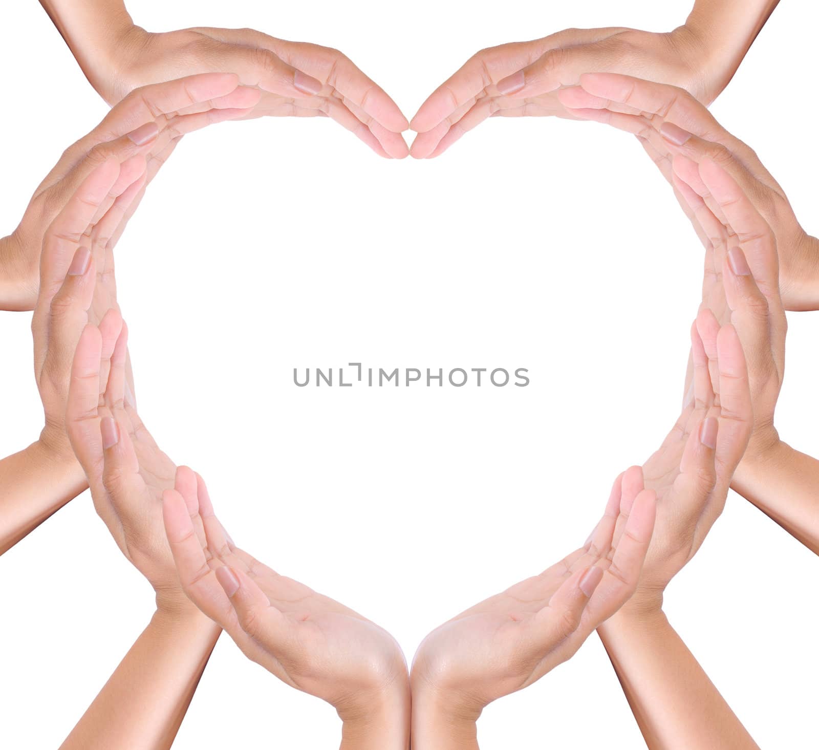 heart create from hands by tungphoto