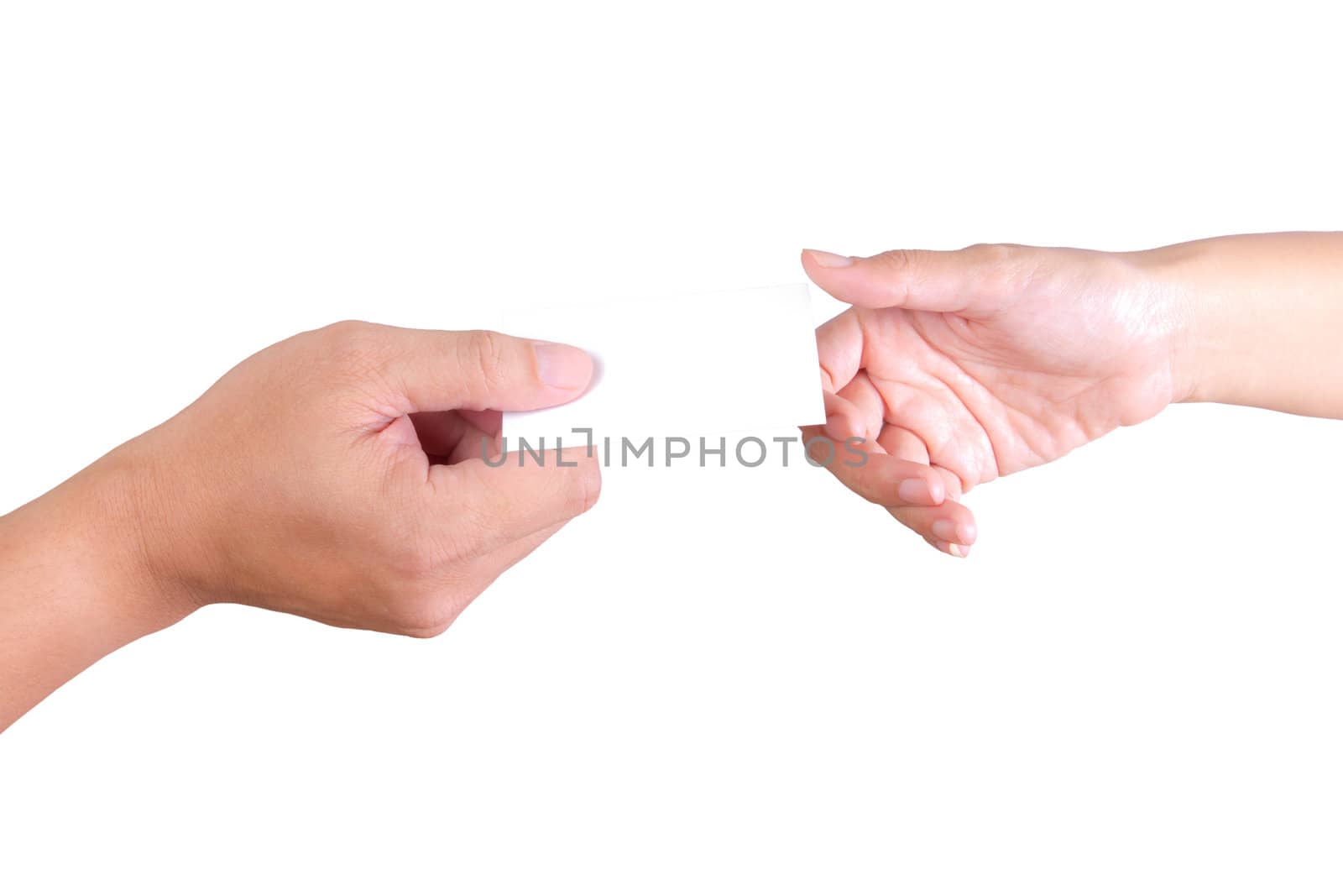 hand giving name card by tungphoto