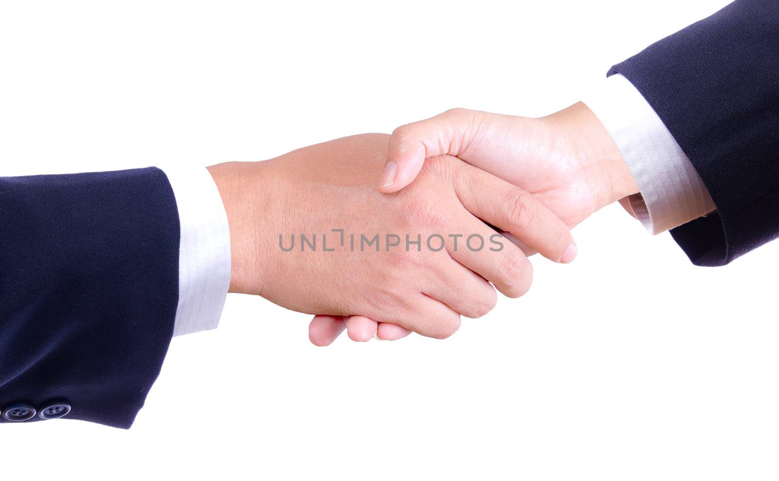 business hand shaking isolated by tungphoto
