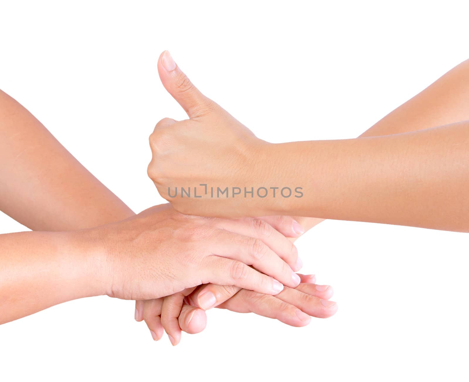 holding hand