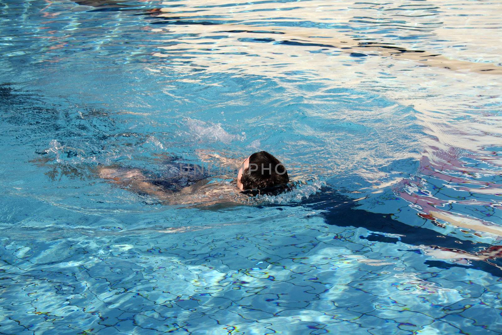 backstroke in water by photochecker