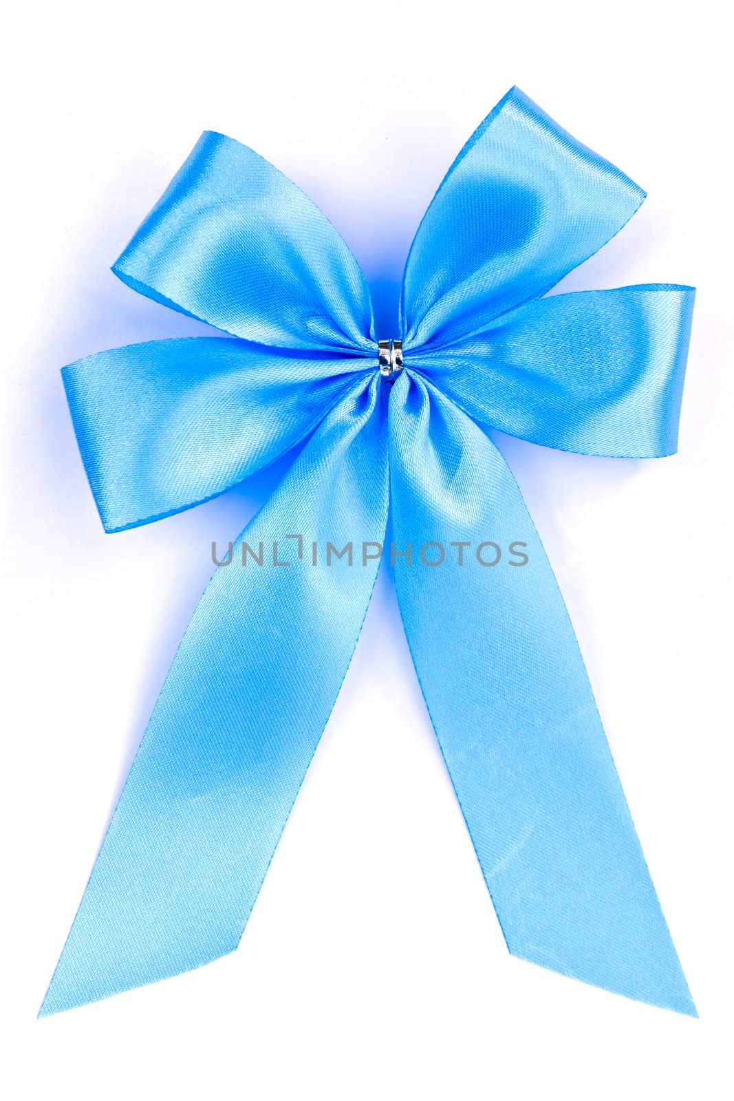 blue ribbon isolated on white background