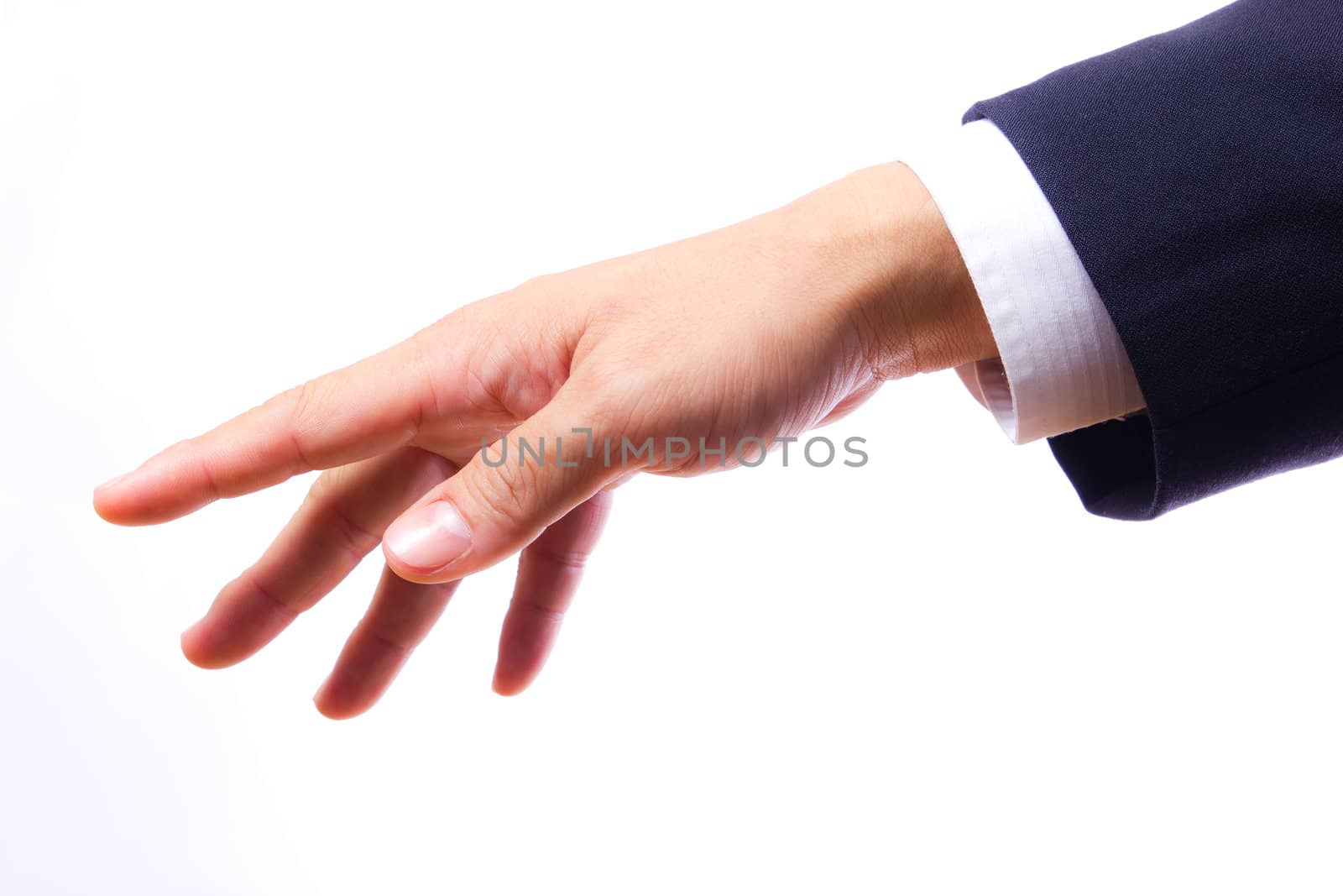 hand of business man isolated