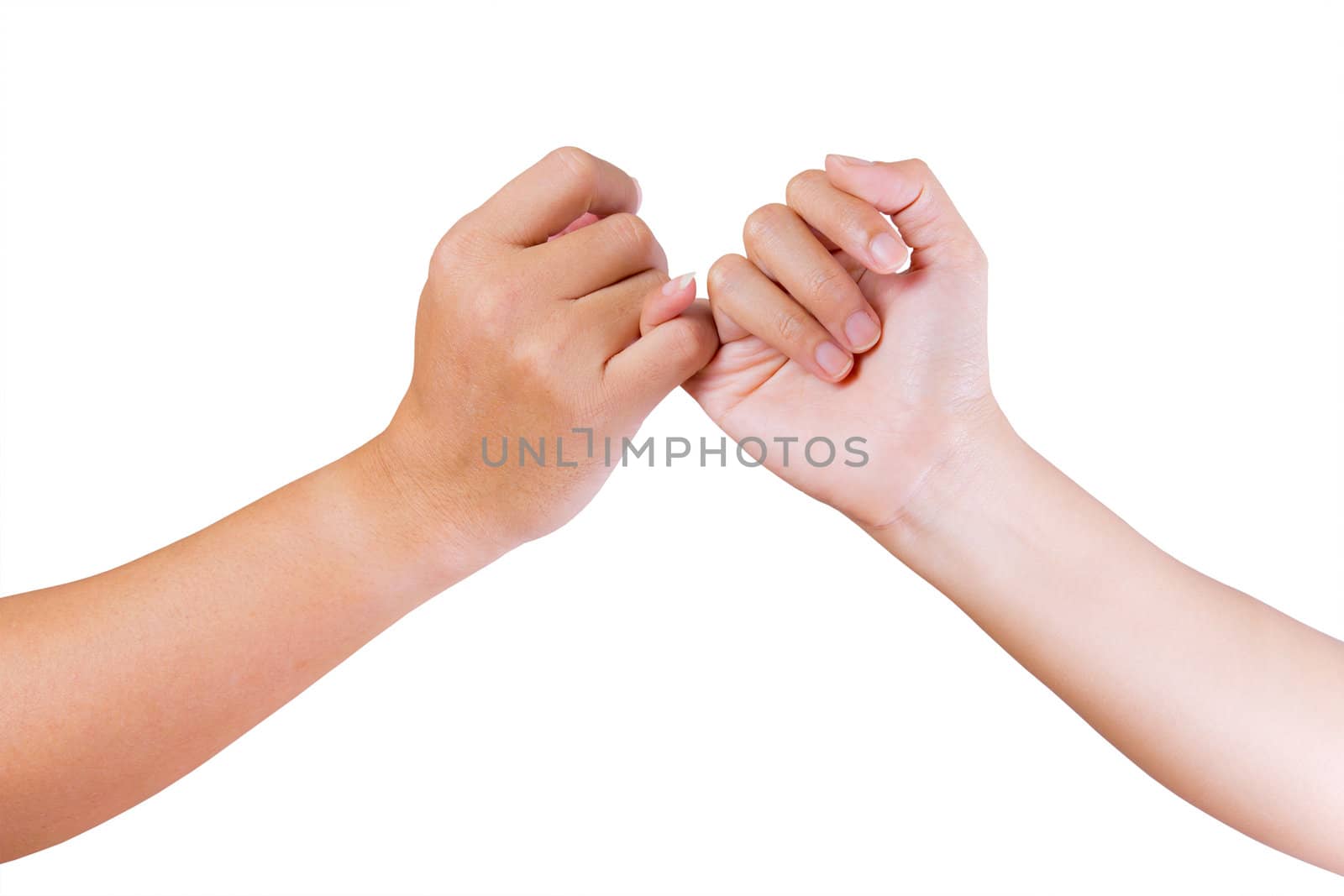 man and womam holding hands isolated by tungphoto