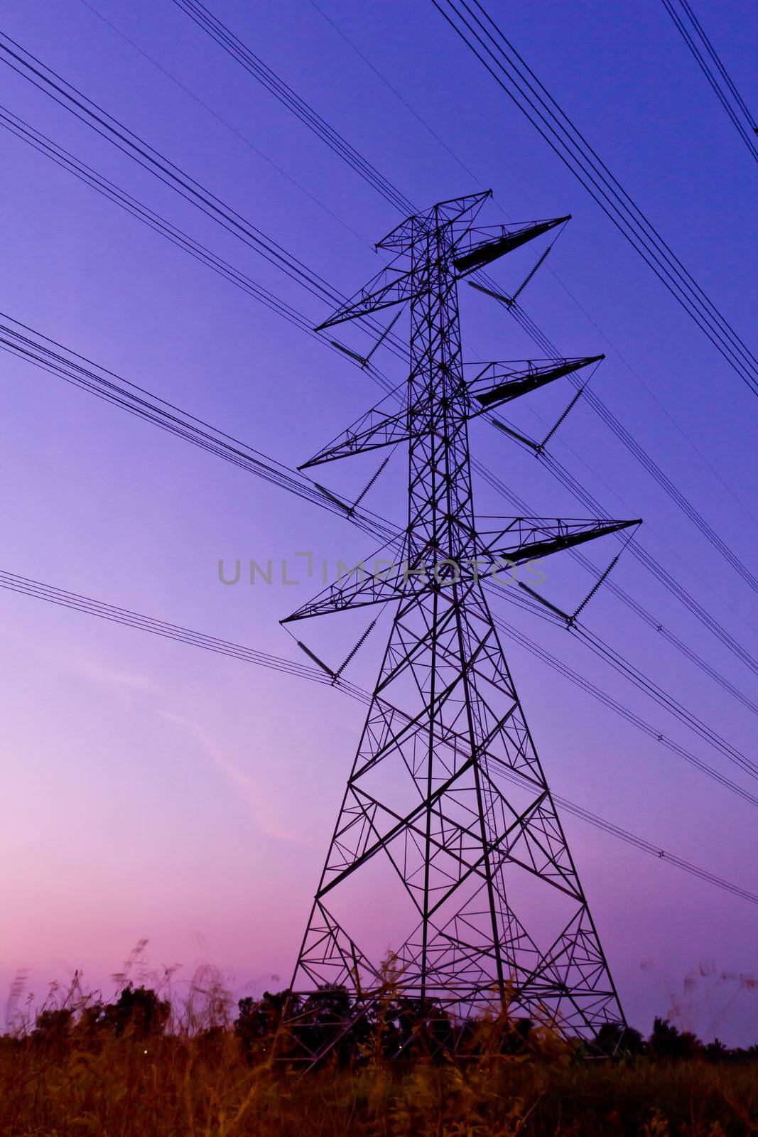 high voltage power post by tungphoto
