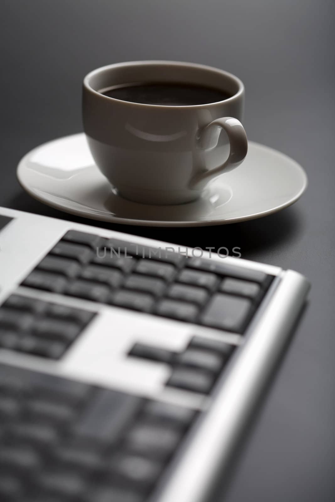 cup of coffee and keyboard
