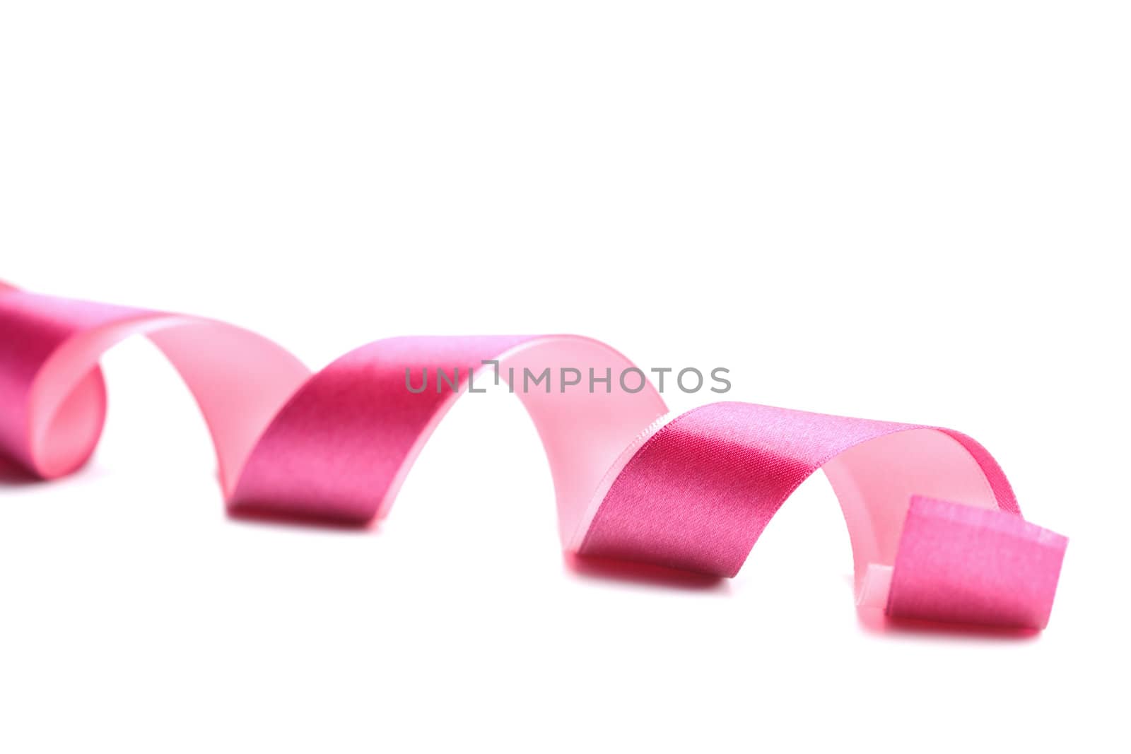beautiful pink ribbon isolated
