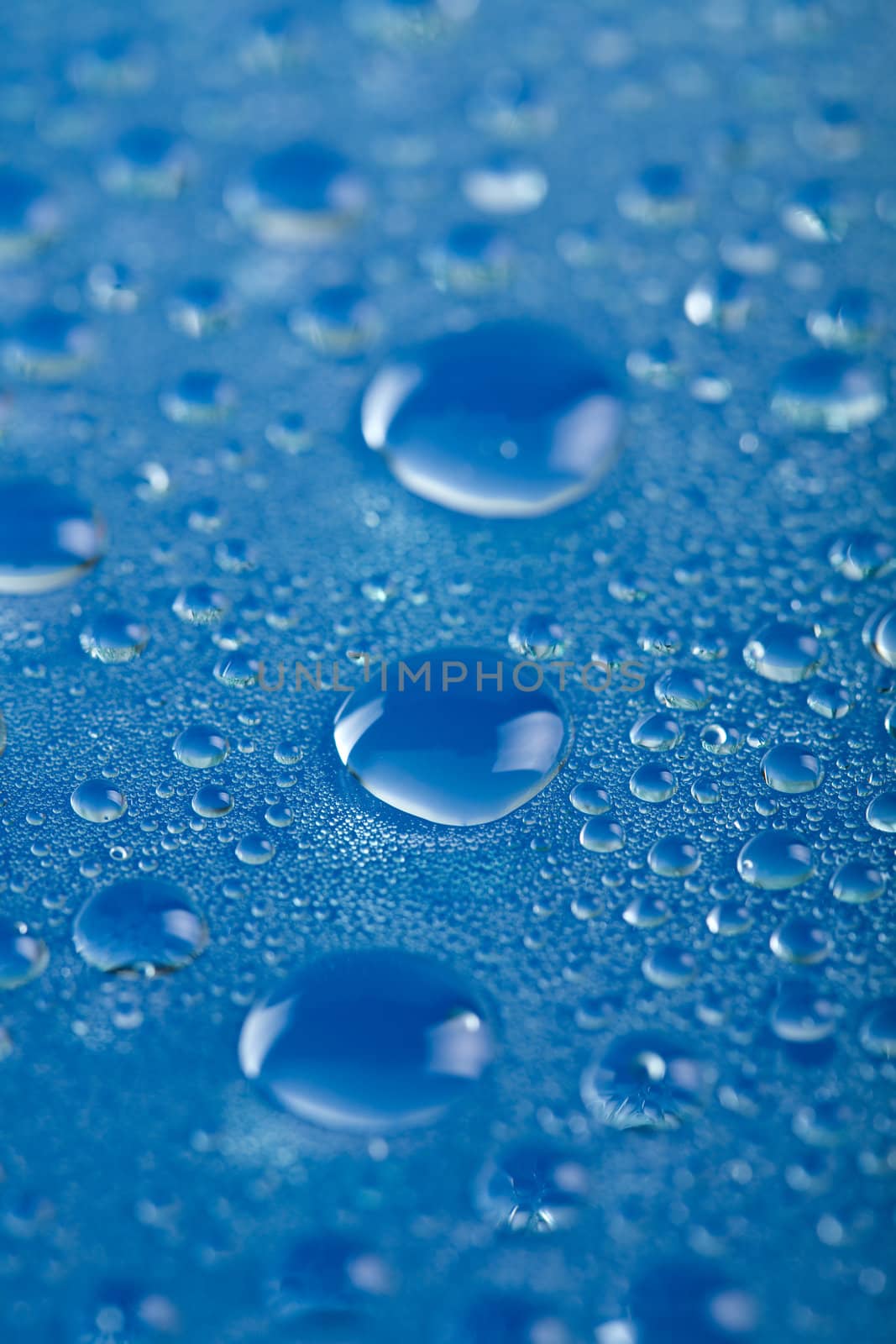 blue water droplets background