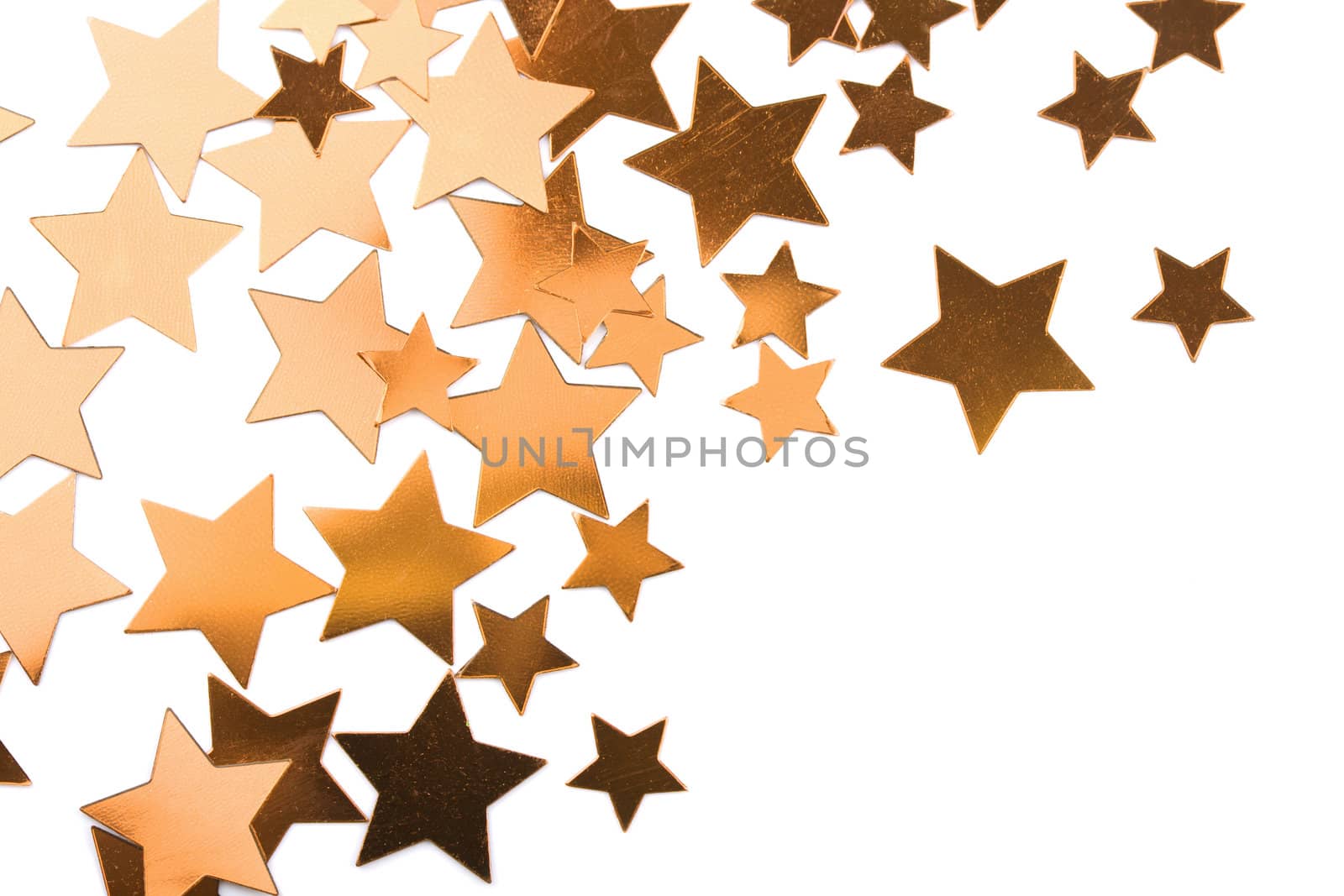 holiday golden stars isolated