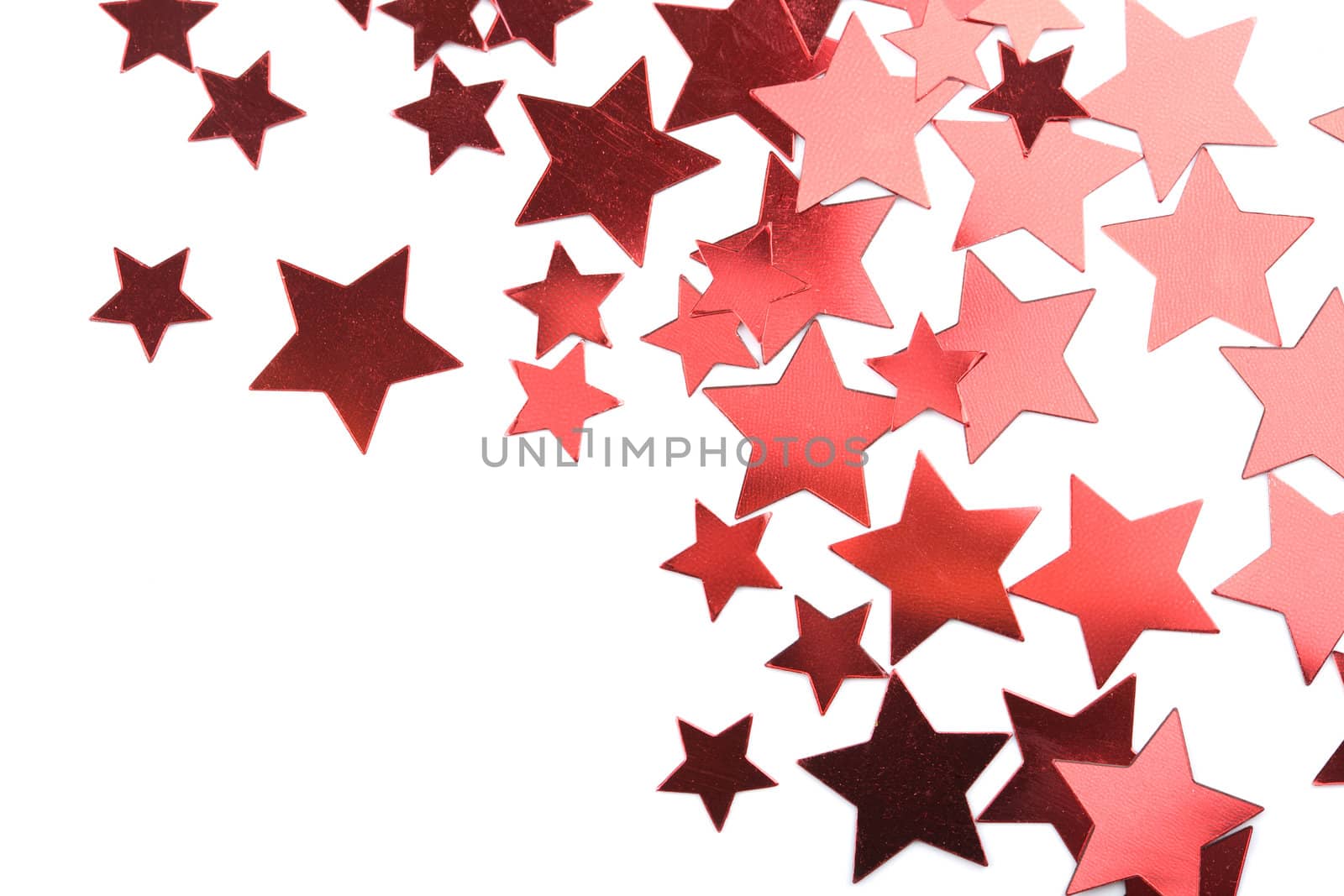 holiday red stars isolated