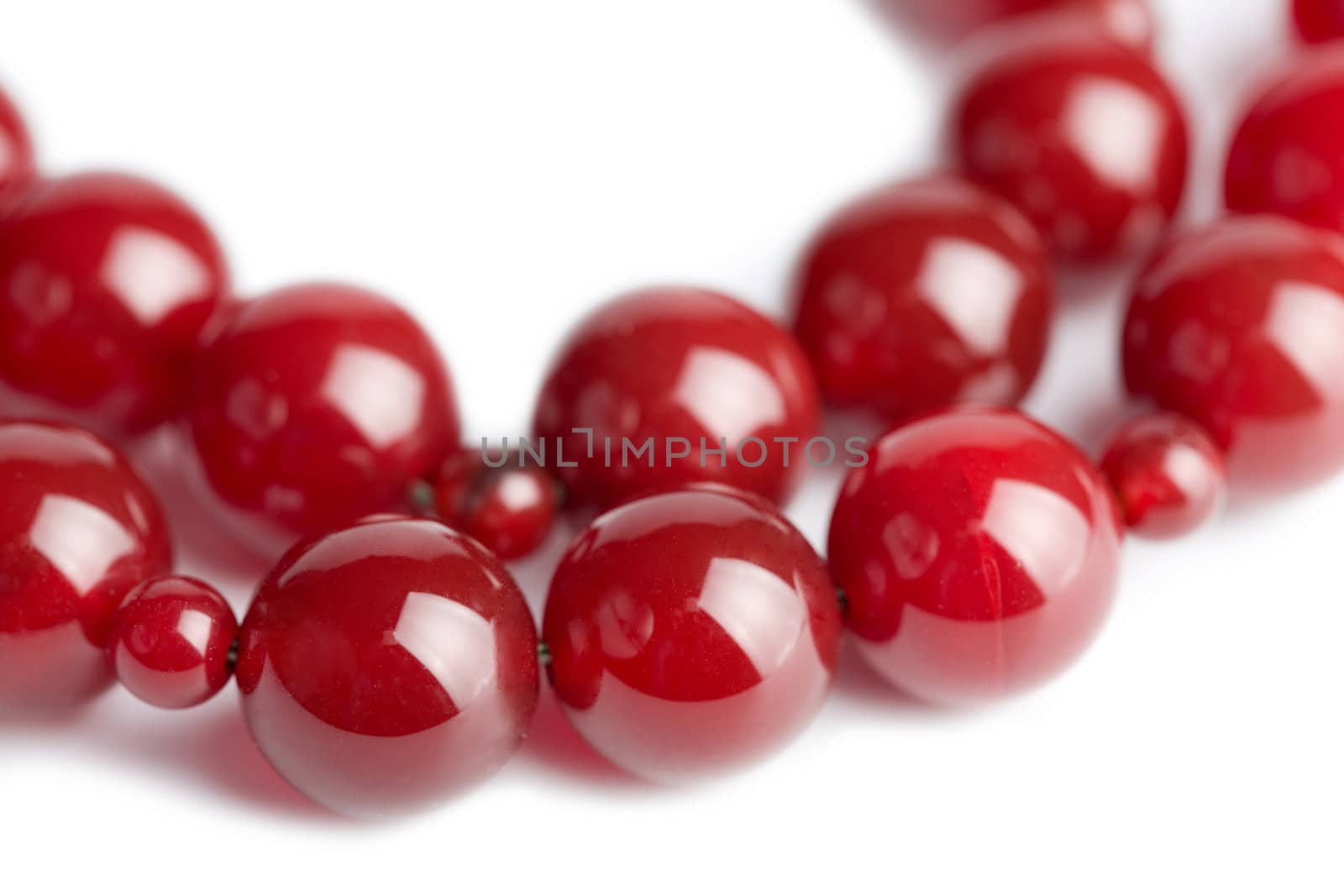 red beads isolated