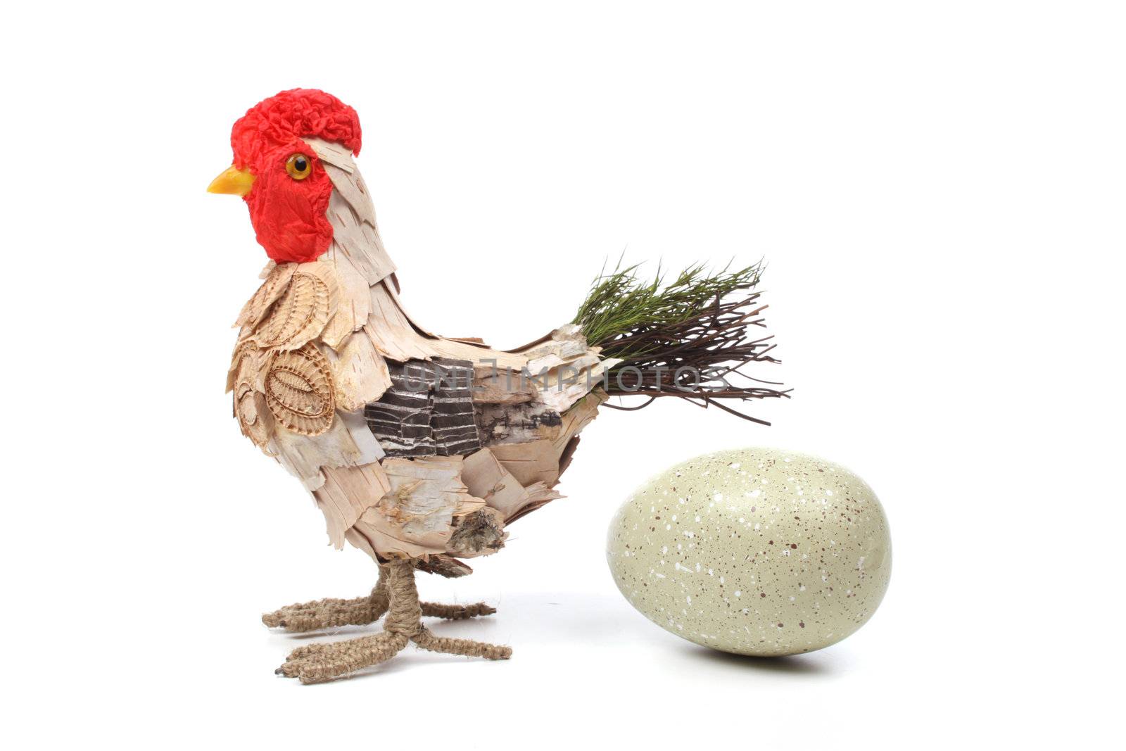 Colourful Easter concept against a white background