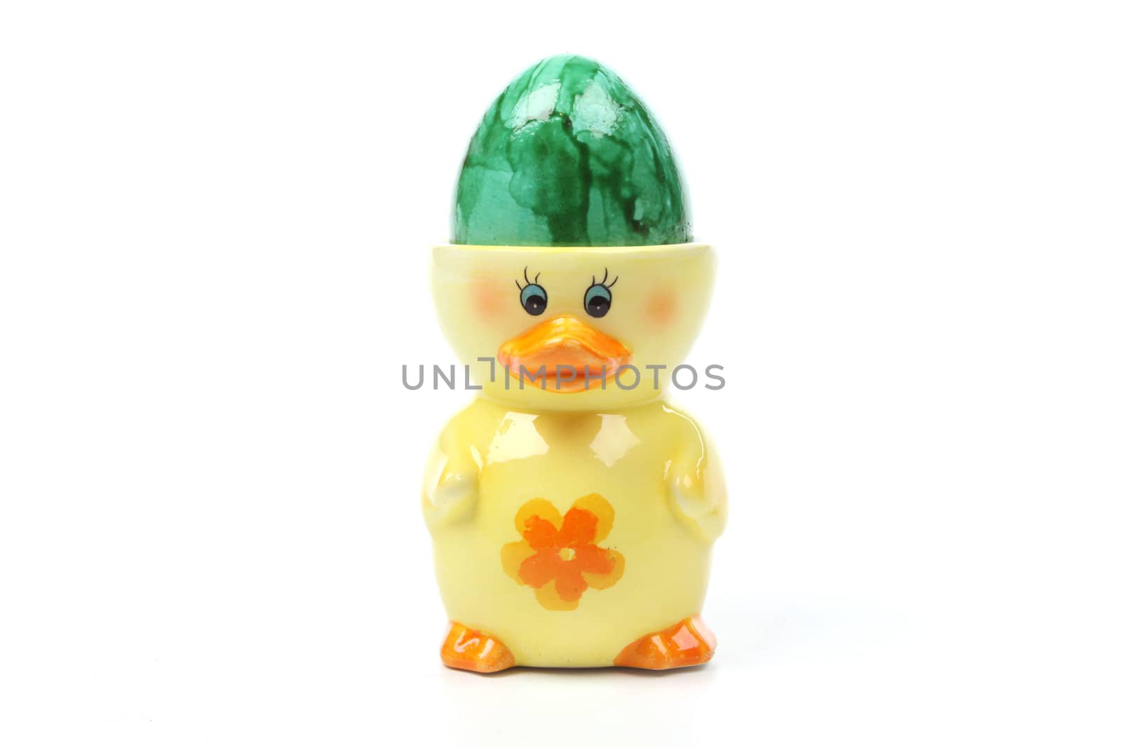 Colourful Easter concept against a white background