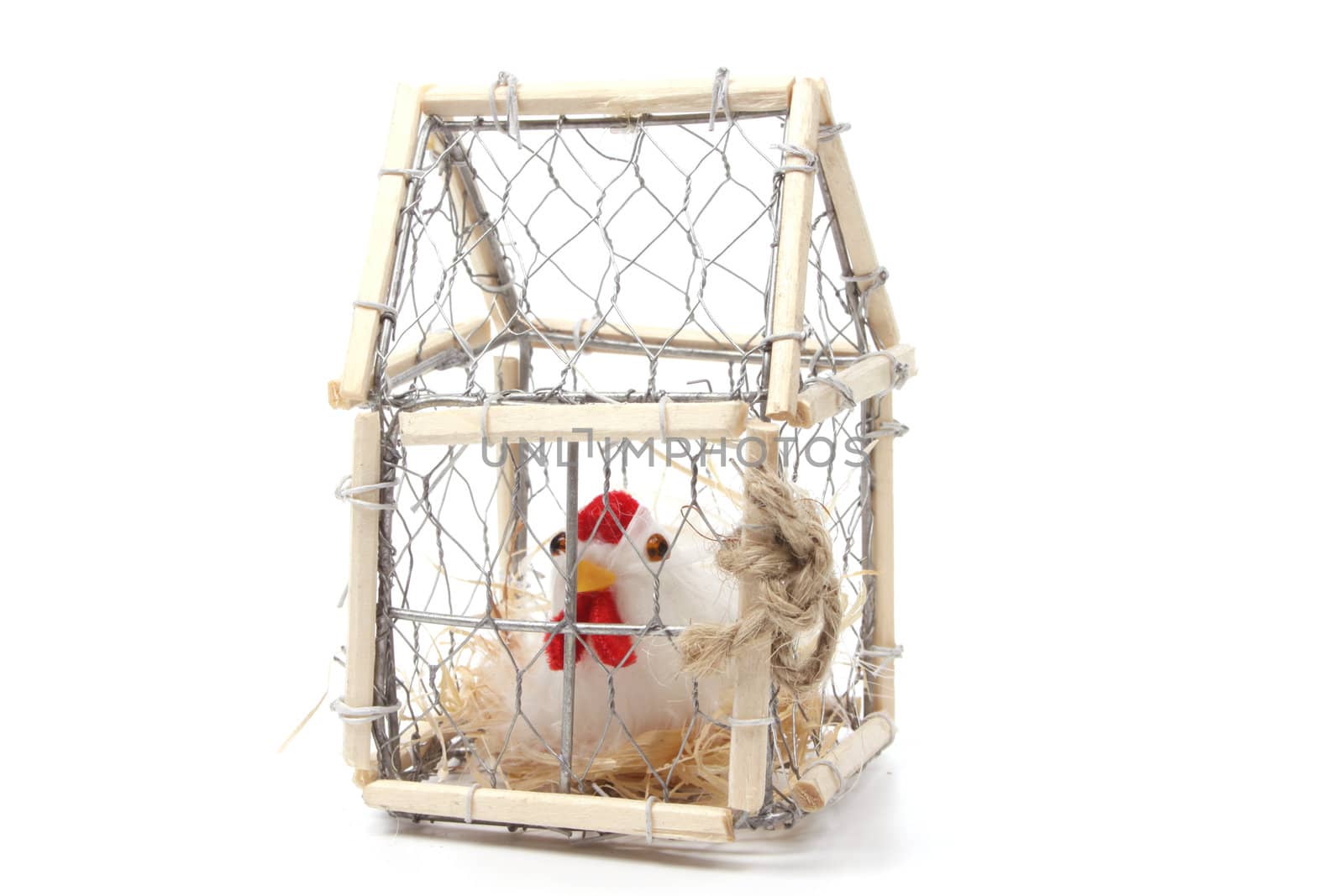 Colourful Easter concept against a white background
