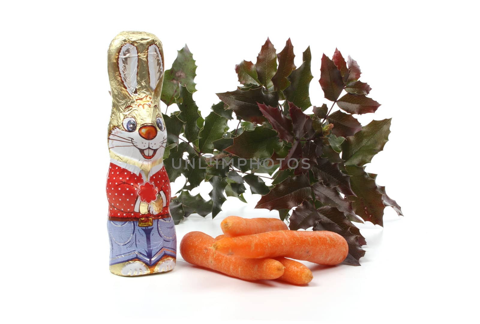 Colourful Easter concept against a white background