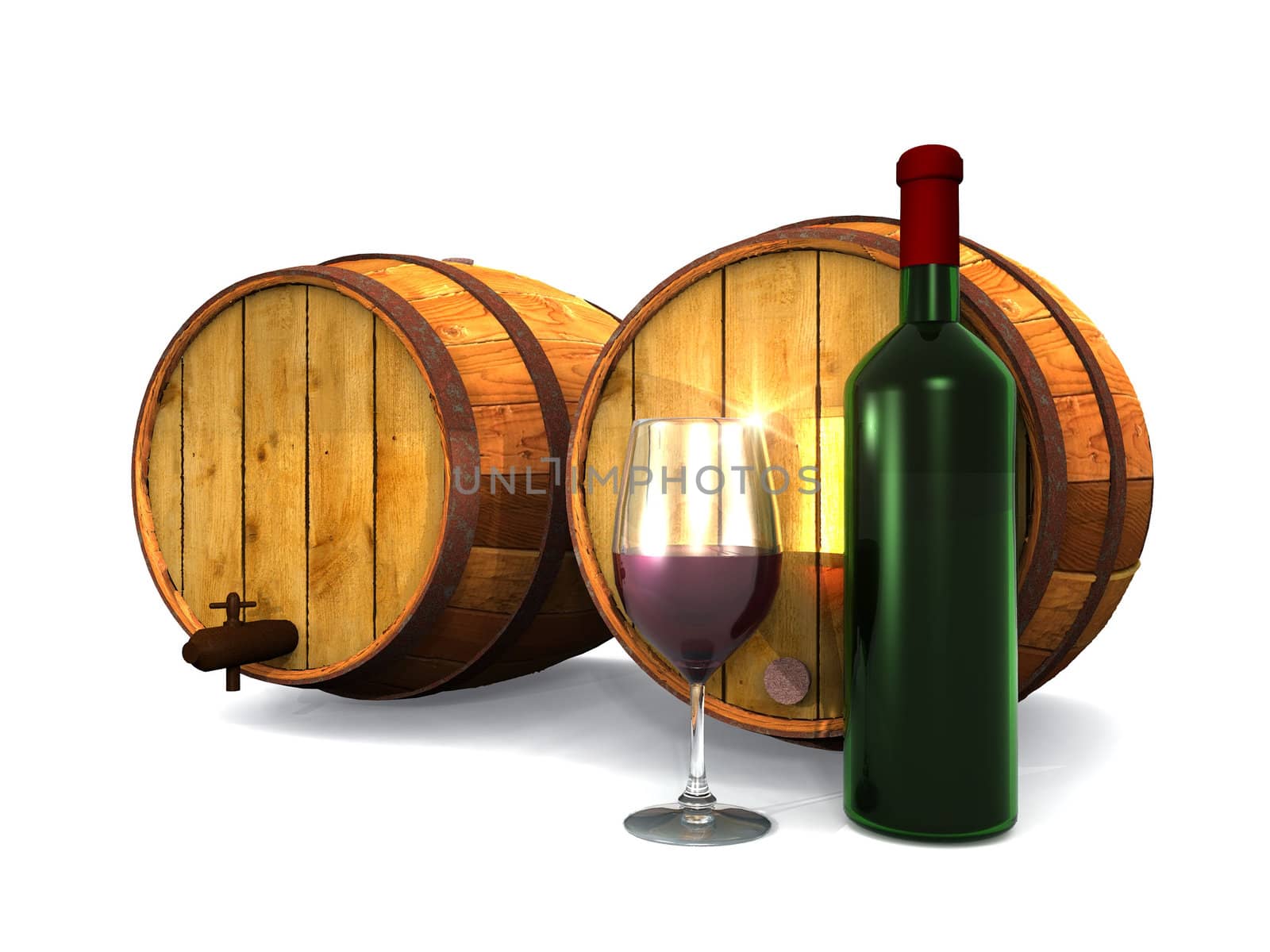 wine and barrels by njaj