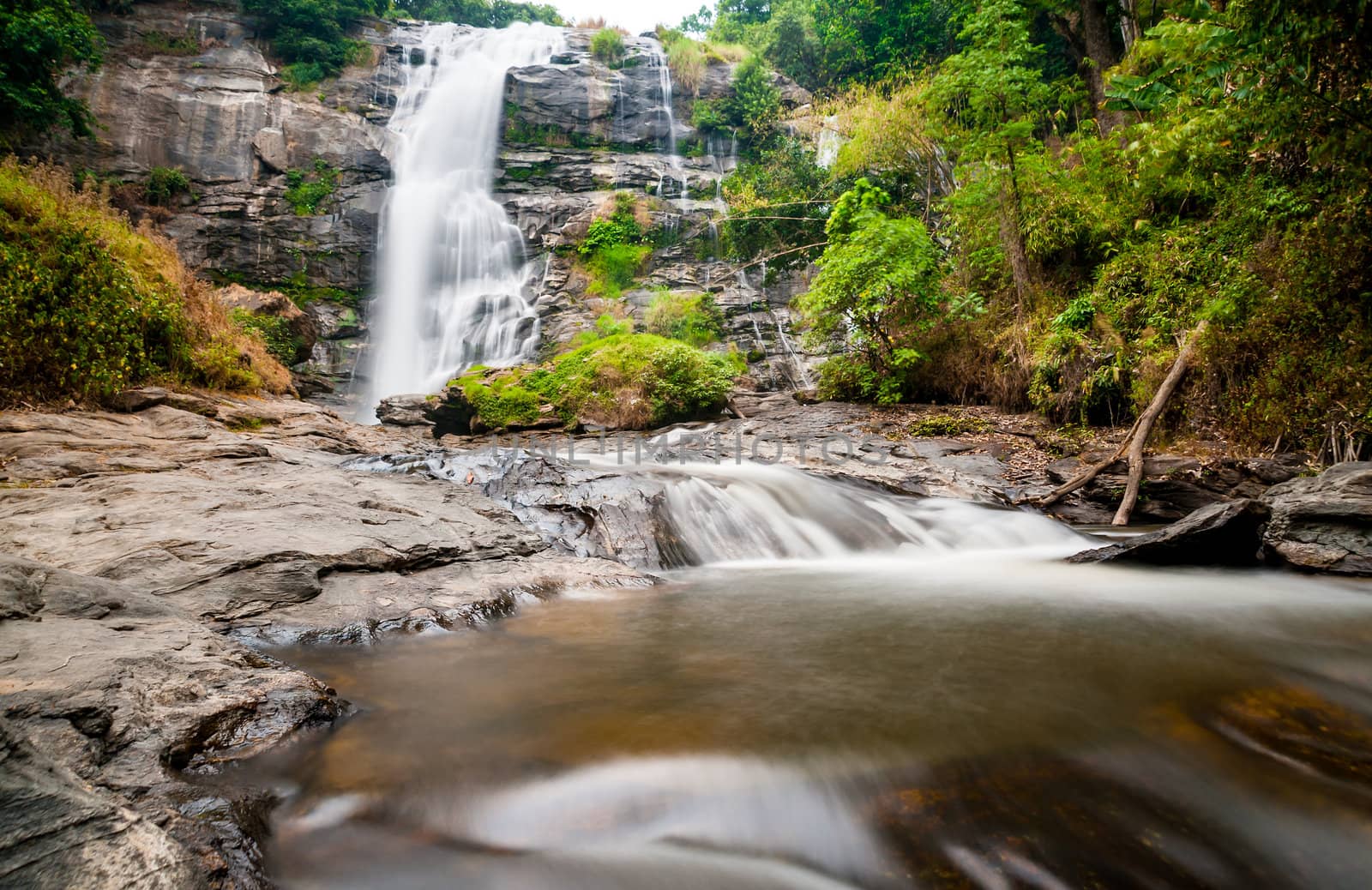 vachiratharn waterfall in thailand by moggara12