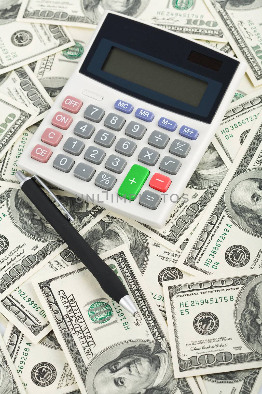 dollars and calculator
