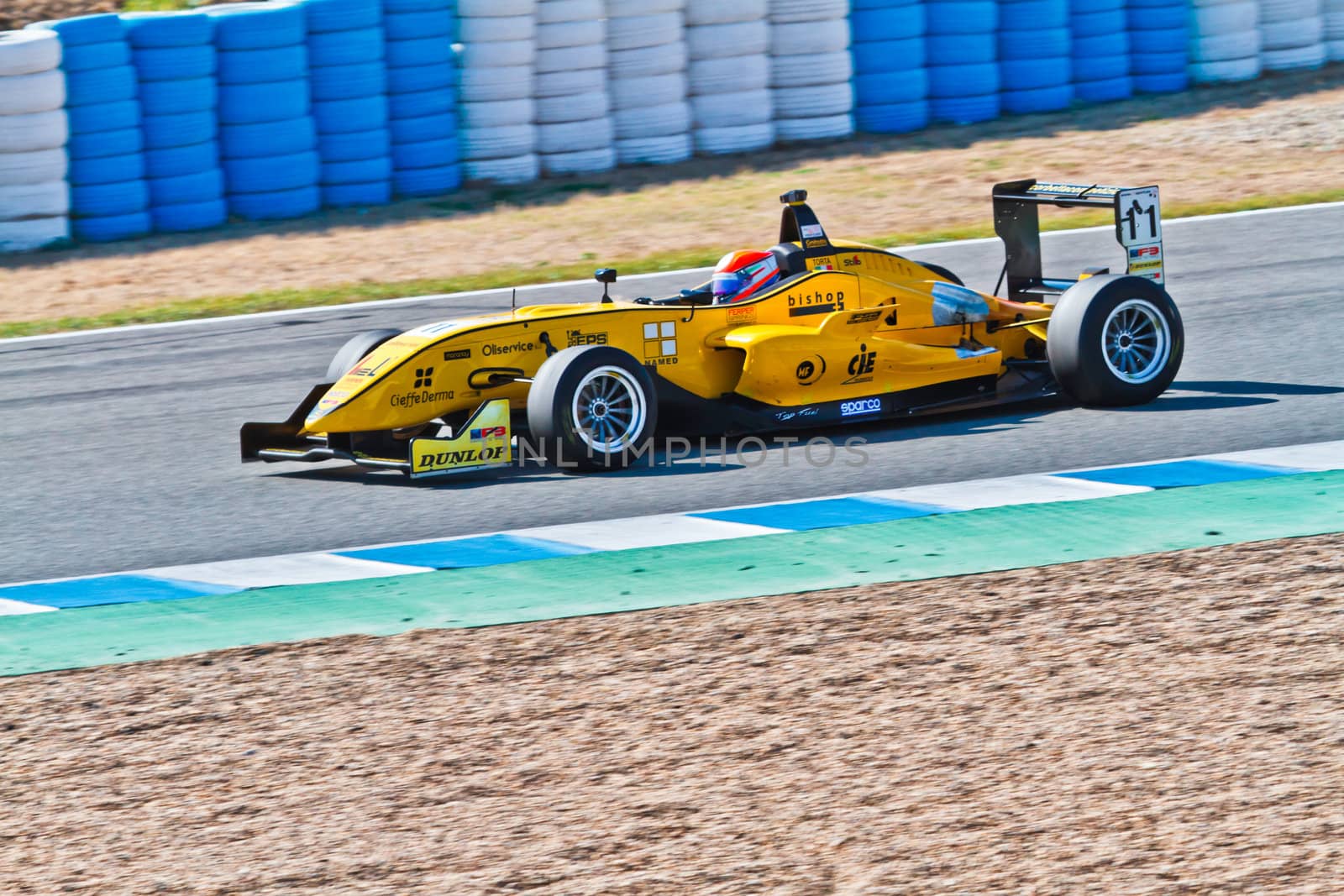 JEREZ DE LA FRONTERA, SPAIN - OCT 16: Matteo Torta of Corbetta Competizioni  races on European F3 championship on October 16 , 2011, in Jerez de la Frontera , Spain
