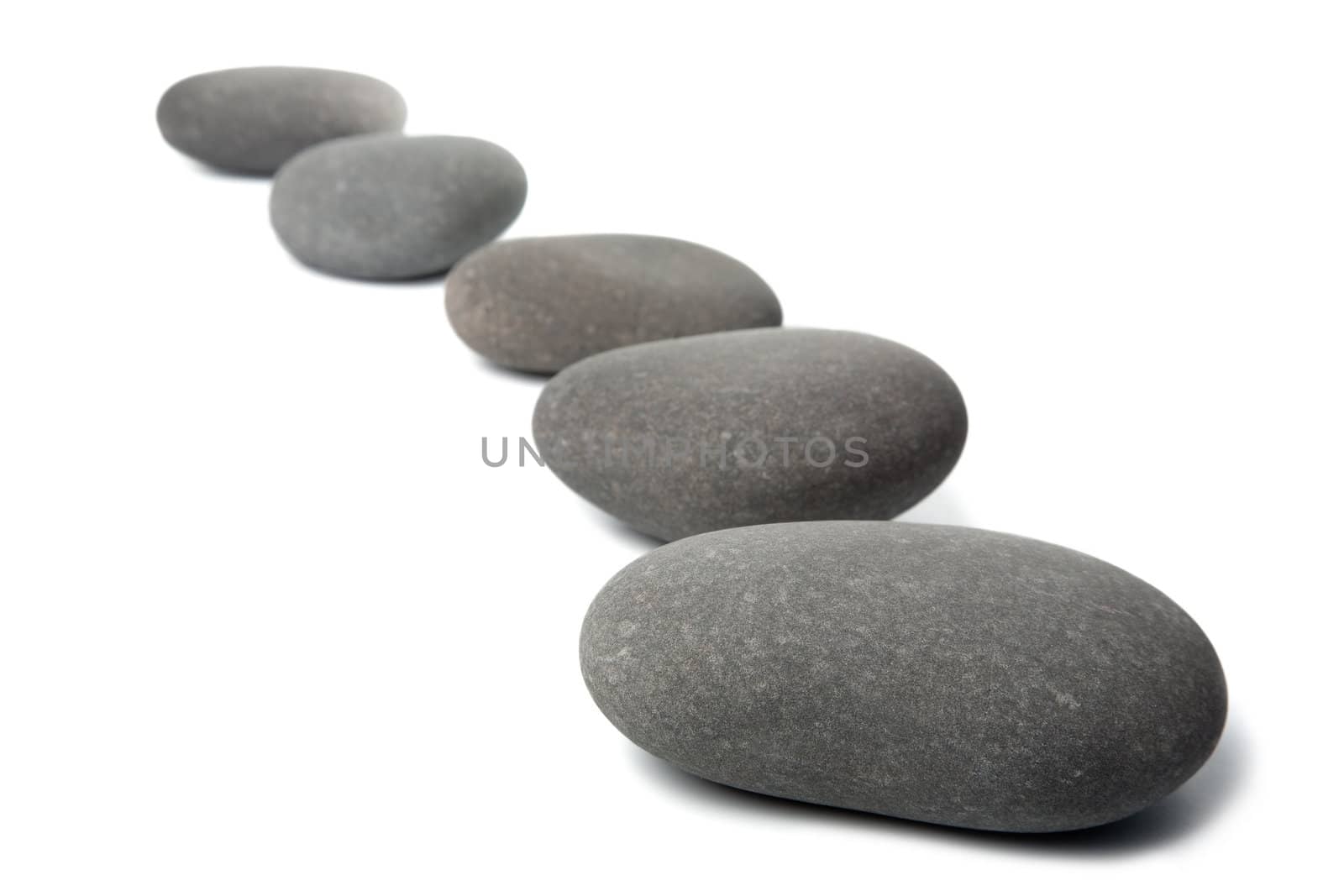 grey spa stones isolated
