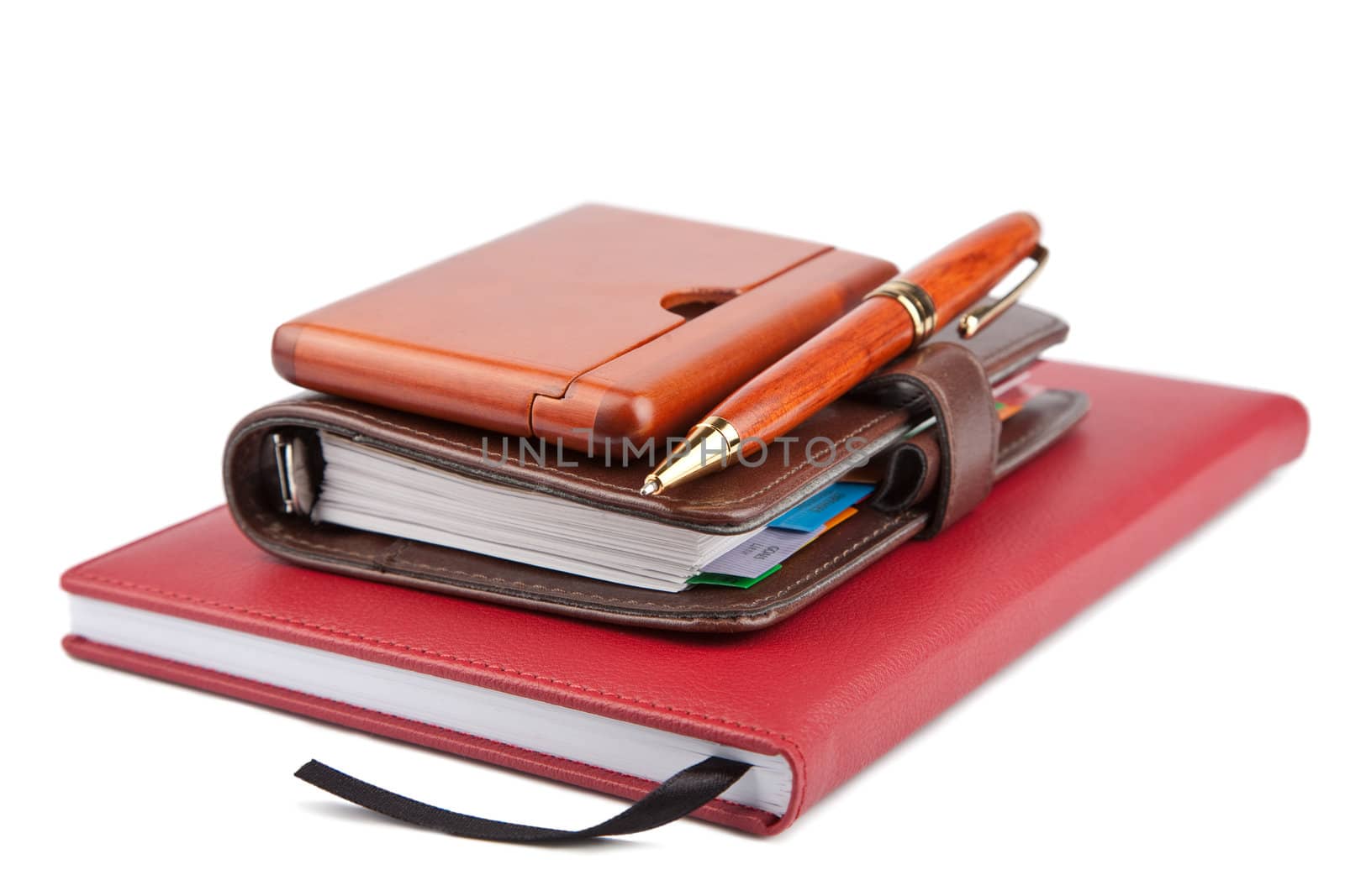 organizer pen and diary
