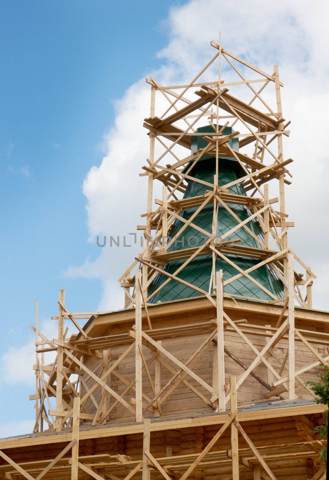 The erection of the tent of the Orthodox Church