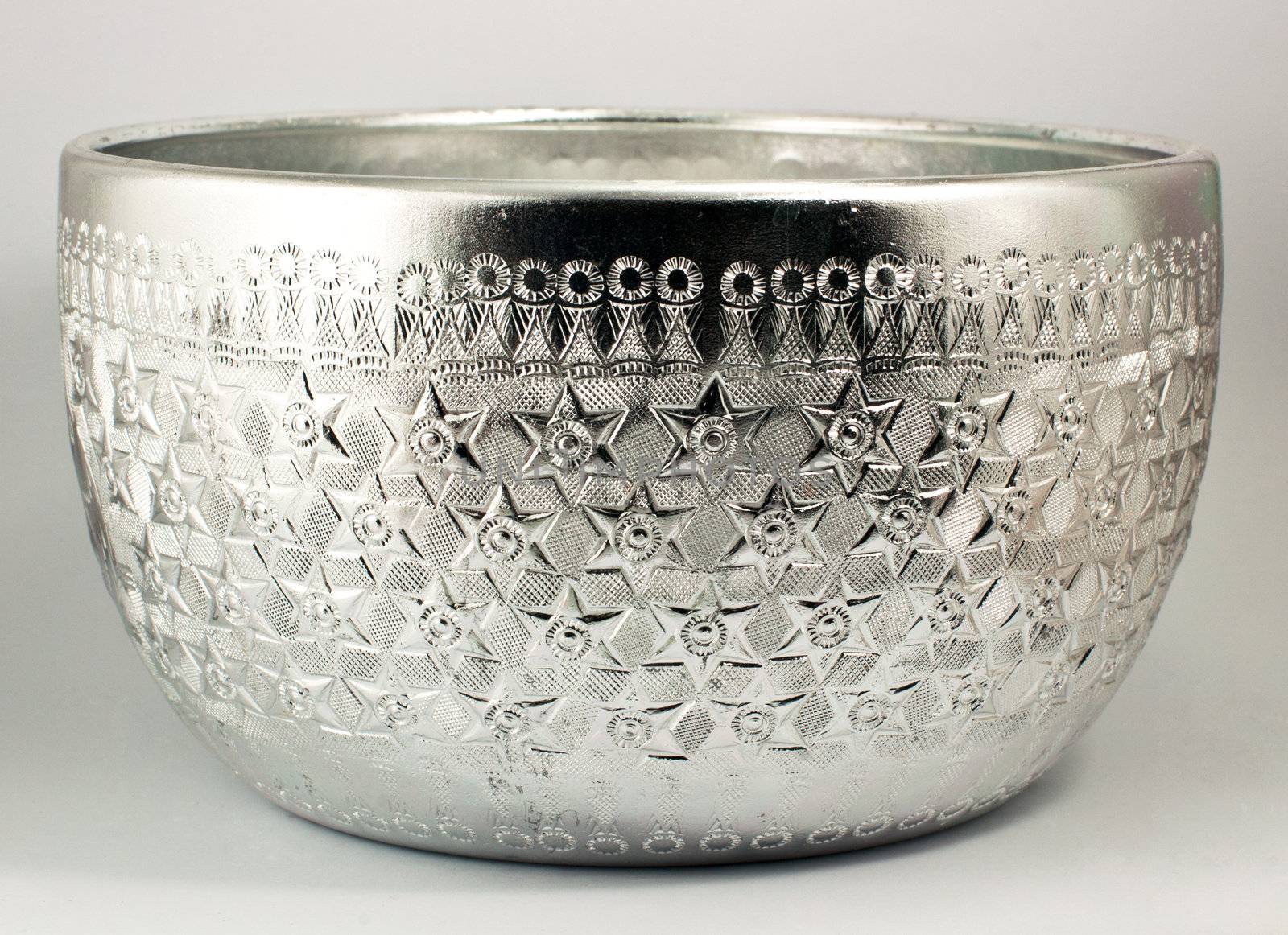 Thai traditional silver water bowl