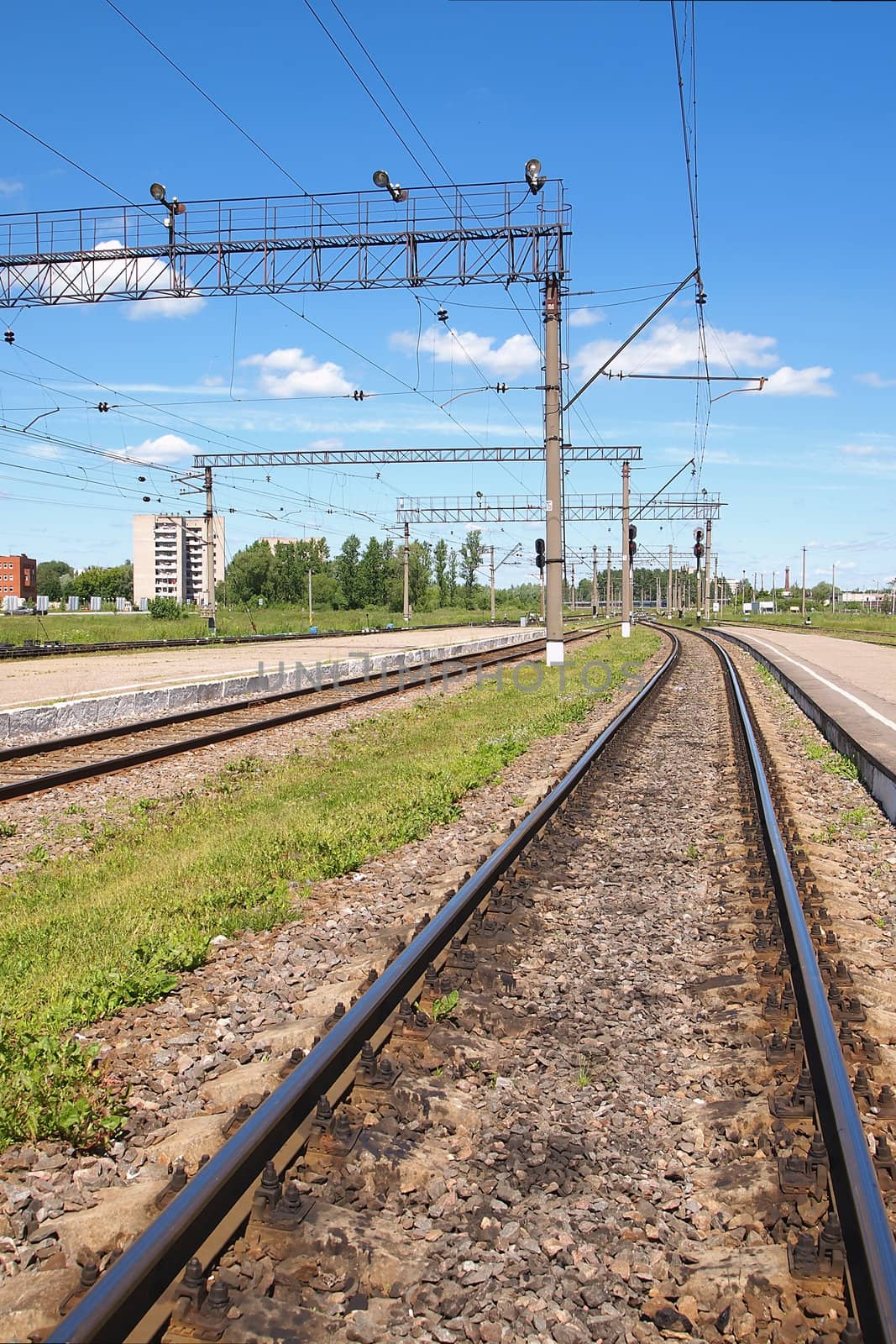 railway  in a small provincial station
