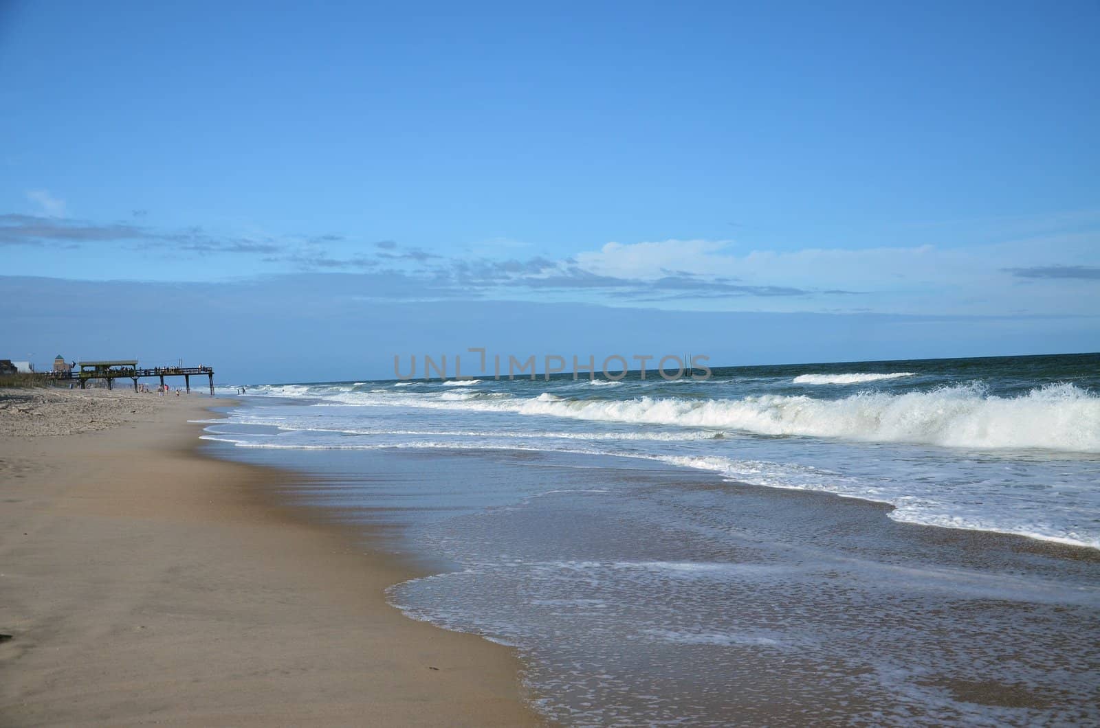 A view of Carolina Beach in North Carolina during the summer.