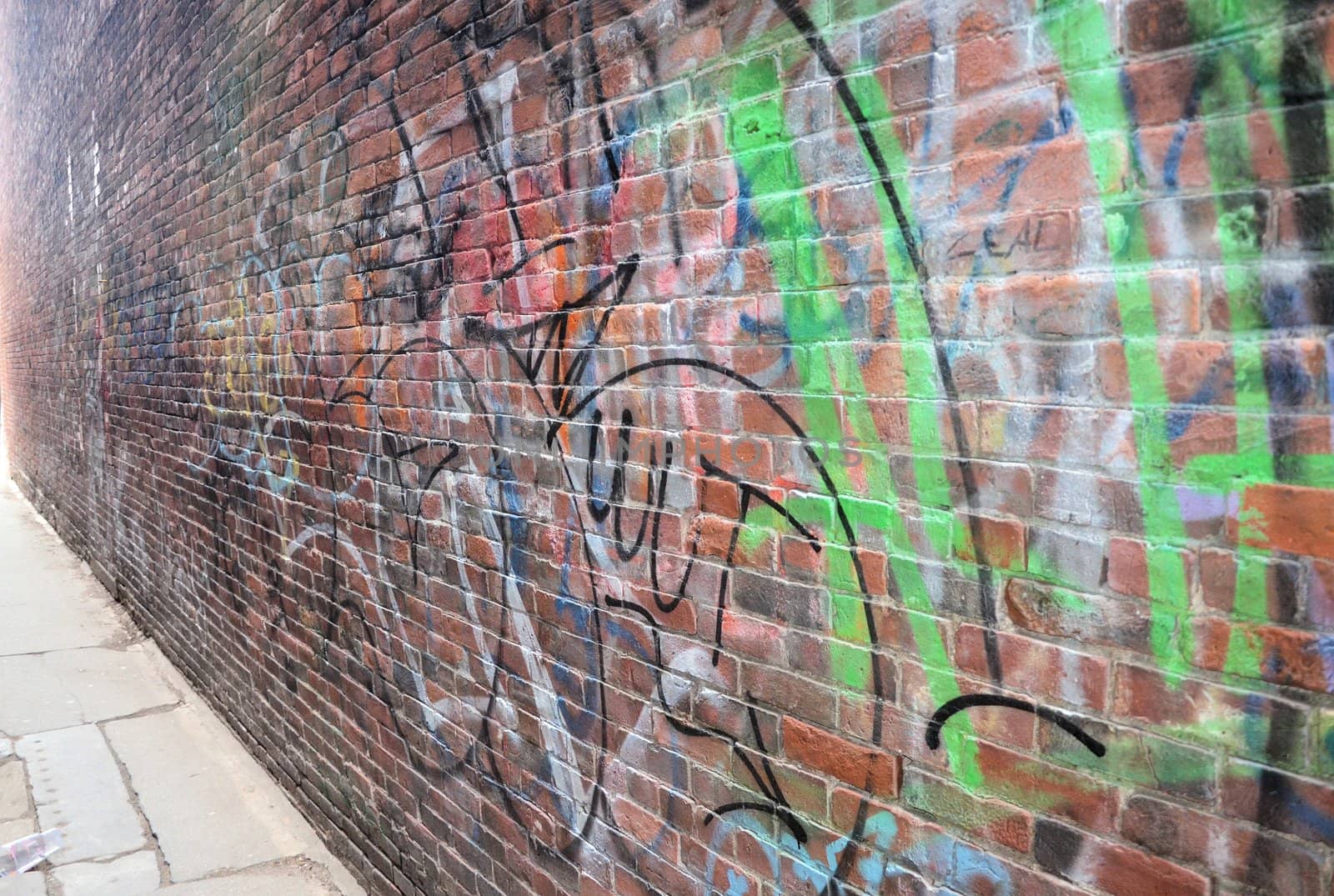 Graffiti on a wall in a northern city